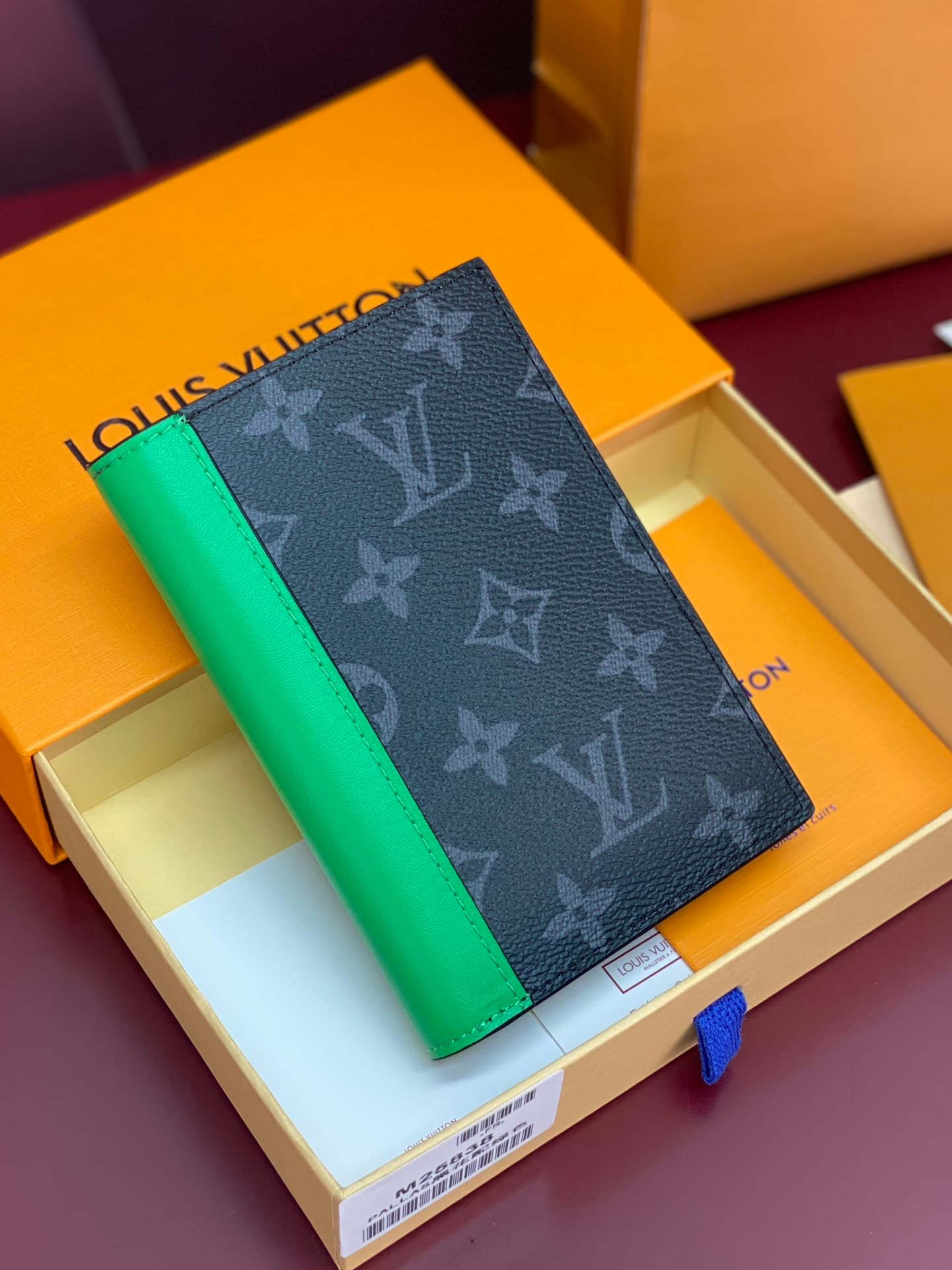 Louis Vuitton Passport Cover Monogram Eclipse coated canvas M25838 Bamboo Green High