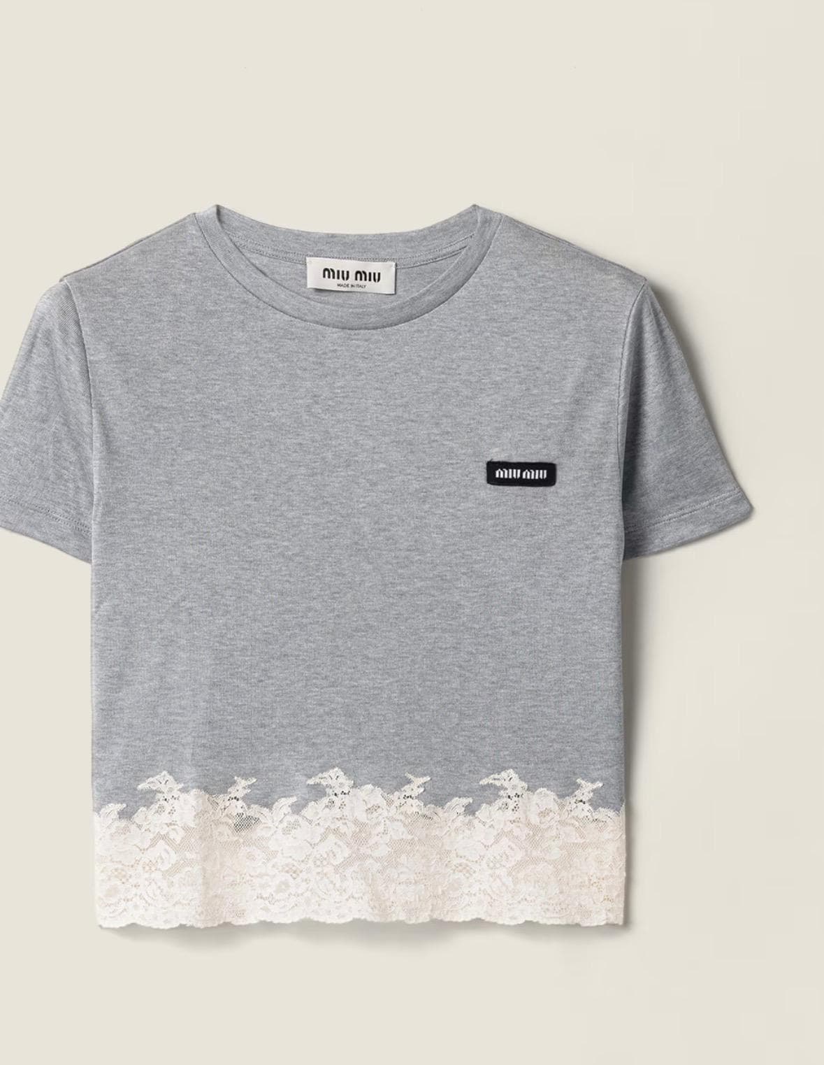 Miu Miu Grey top Silk jersey