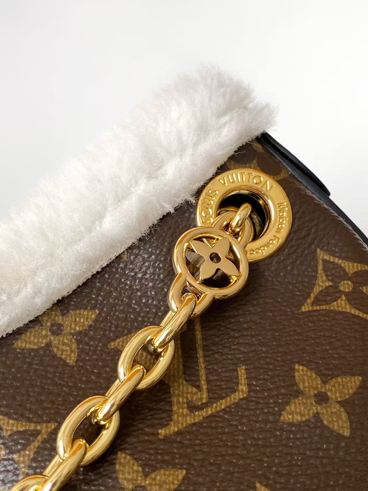 Louis Vuitton CarryAll BB Monogram Shearling Leather M26568 High