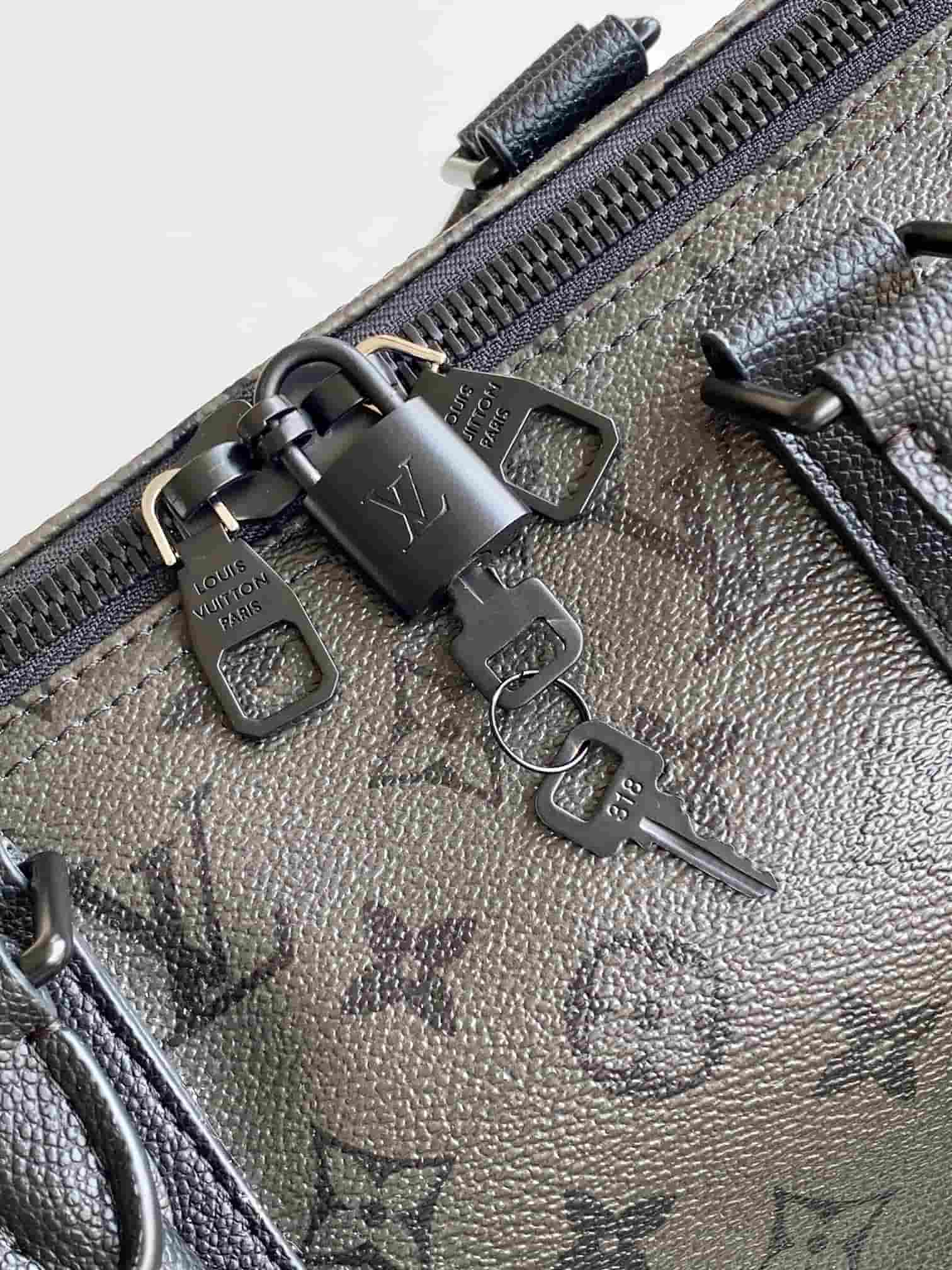 Louis Vuitton Keepall Bandouliere 45 Black Monogram Midnight coated canvas M28403 High