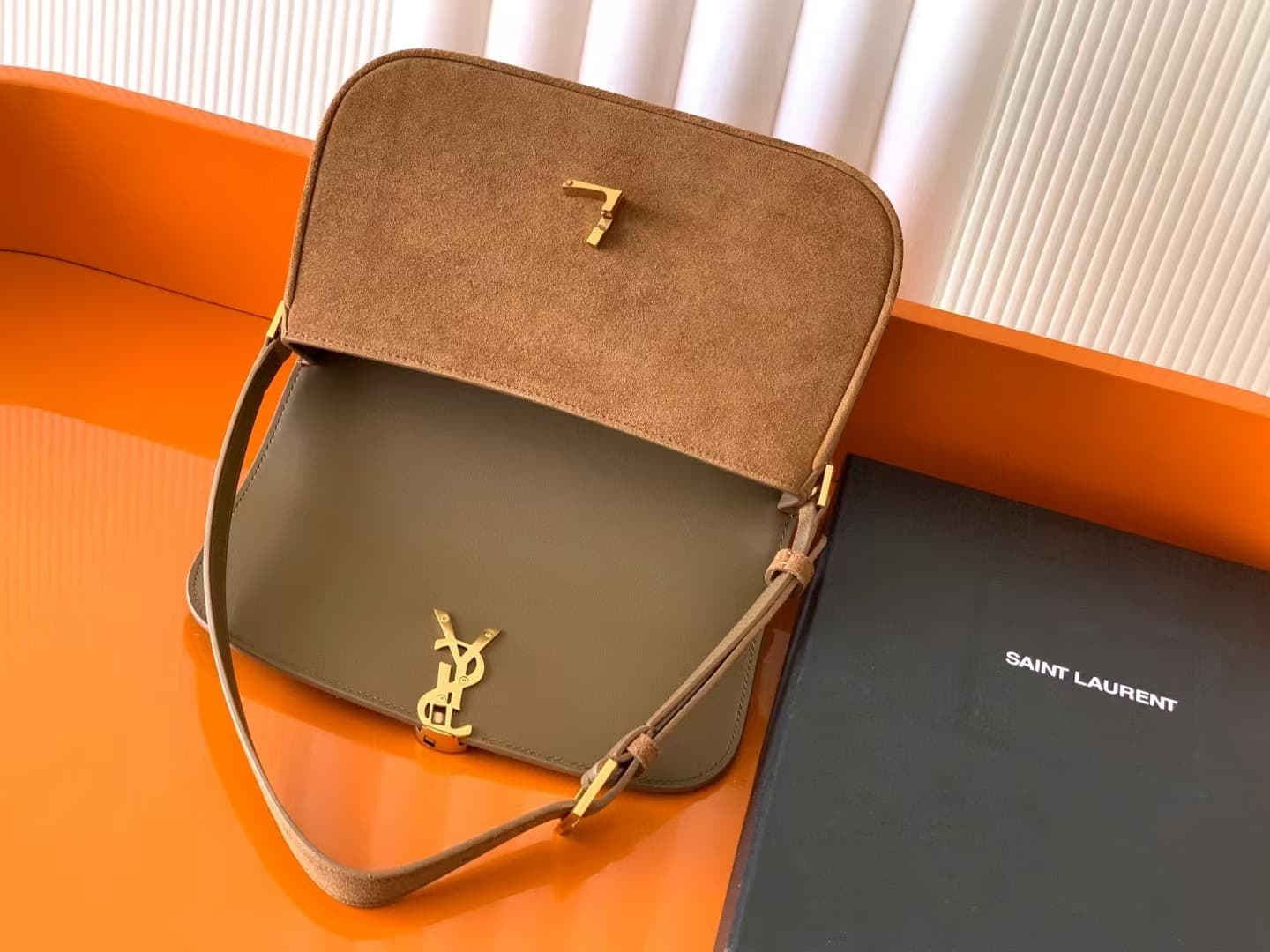 SAINT LAURENT SOLFERINO SMALL IN SUEDE High