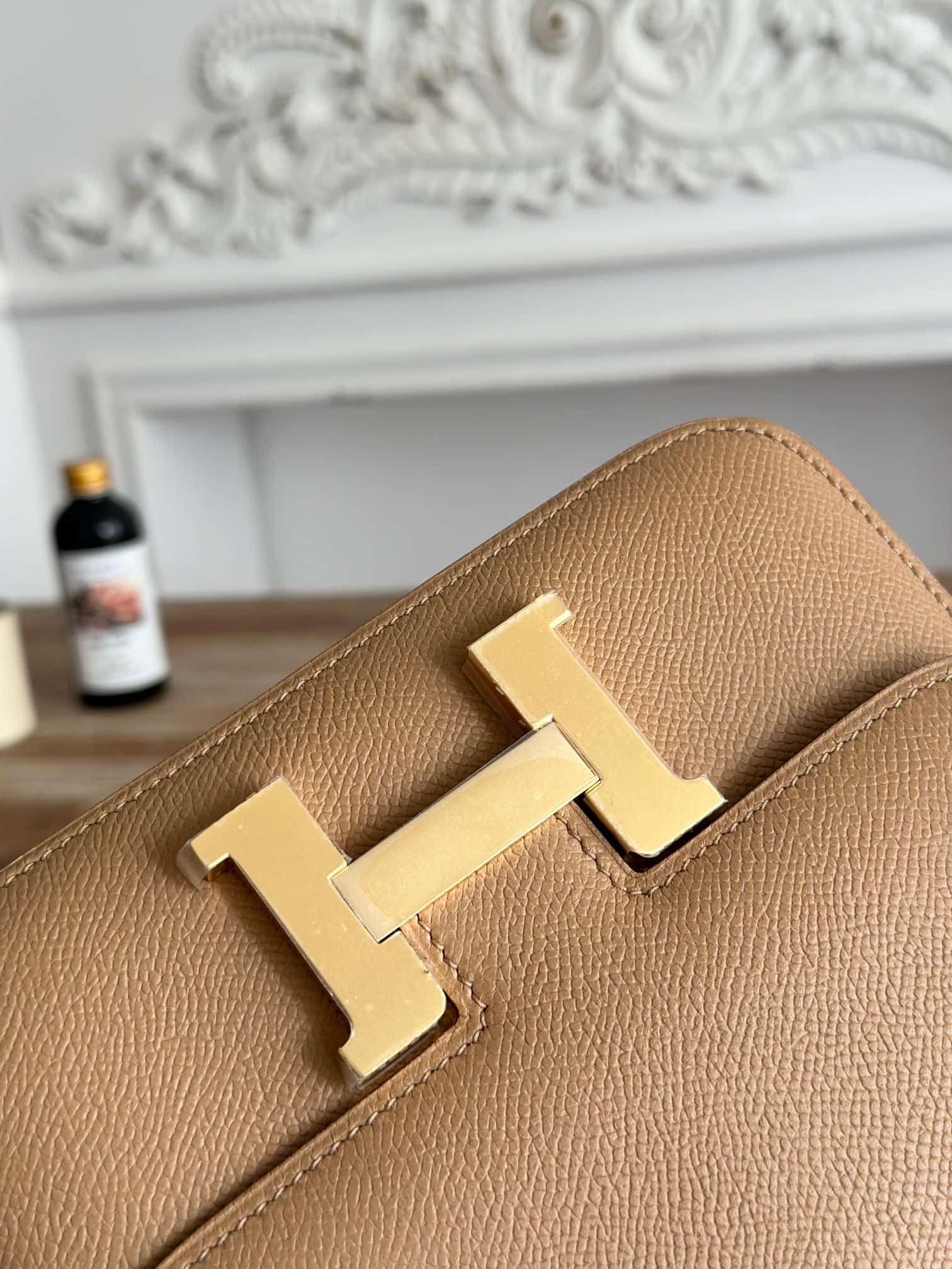 Hermes Mini Constance 18cm Epsom Bag WAX Chai High