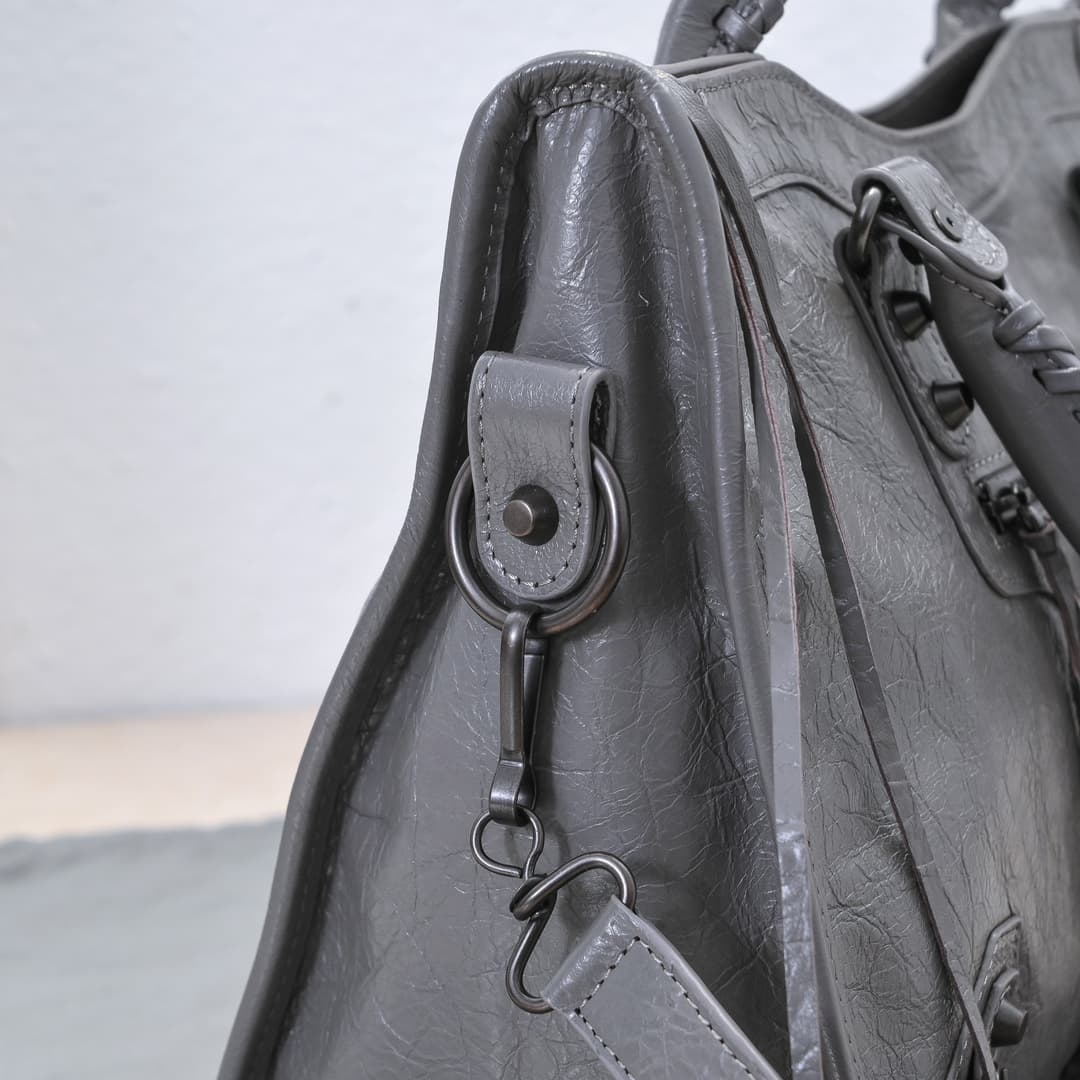 WOMEN'S LE CITY Medium Bag Black Metal Grey High
