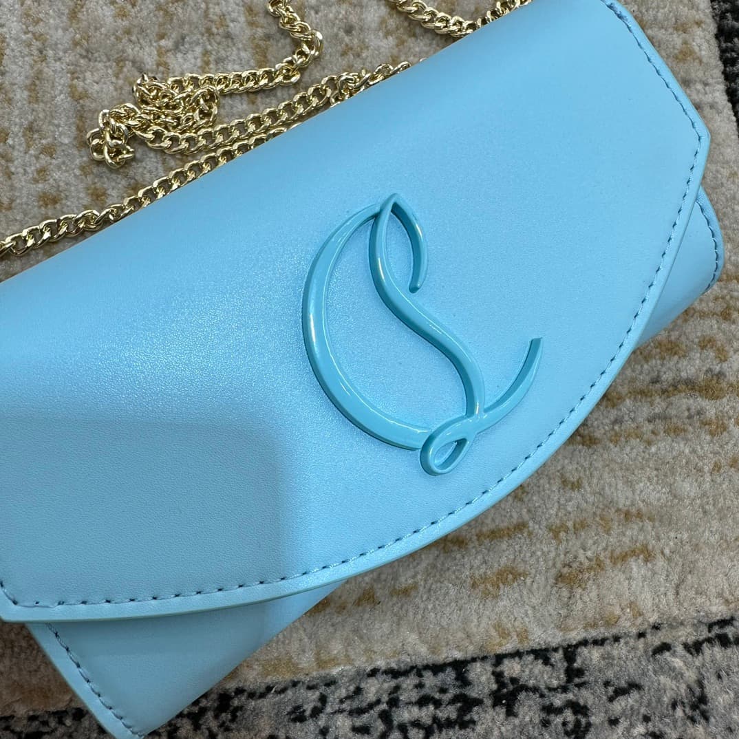 Christian Louboutin Loubi54 leather shoulder bag in blue High