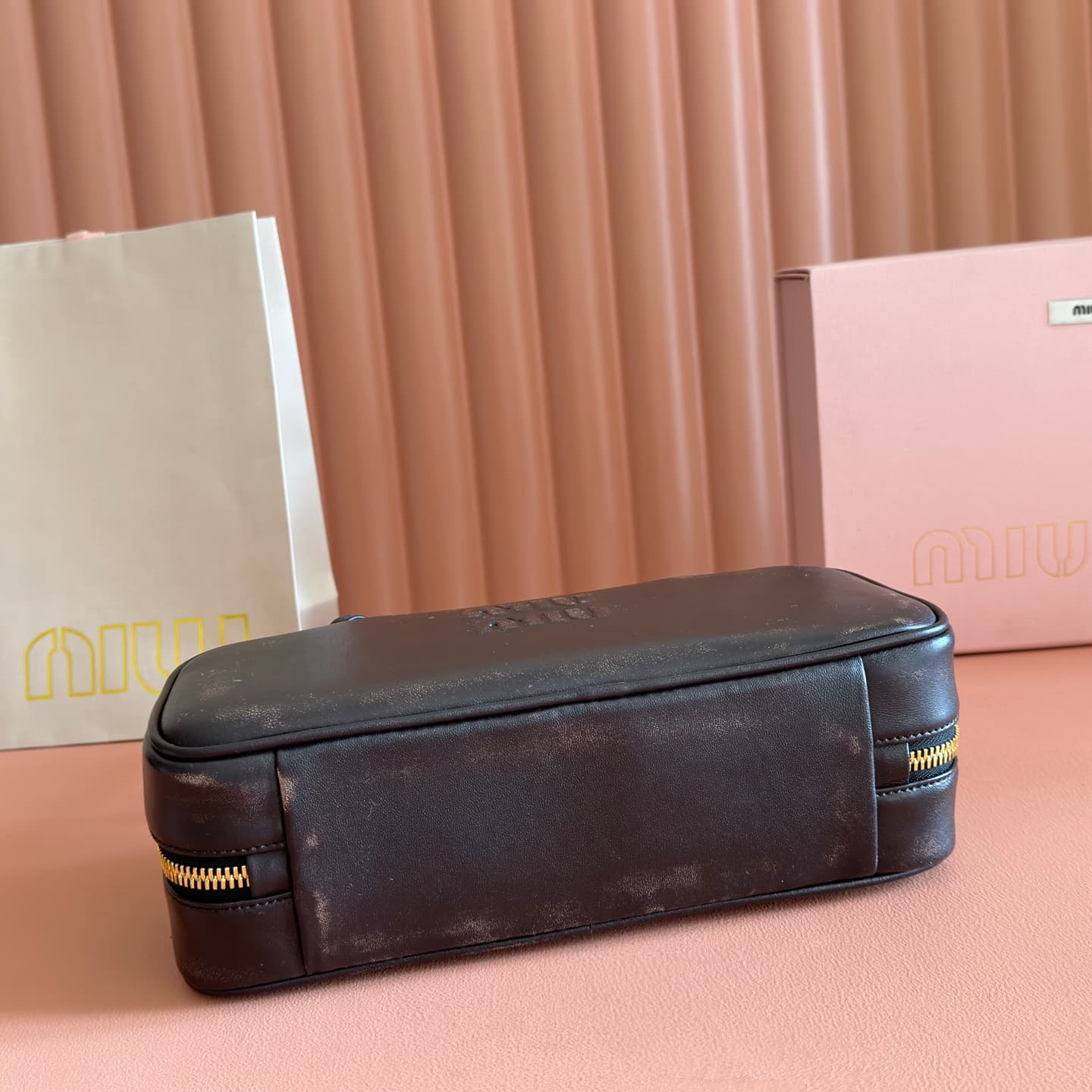 Miu Miu Beau leather bag Briarwood Calfskin 5BB173 TOP