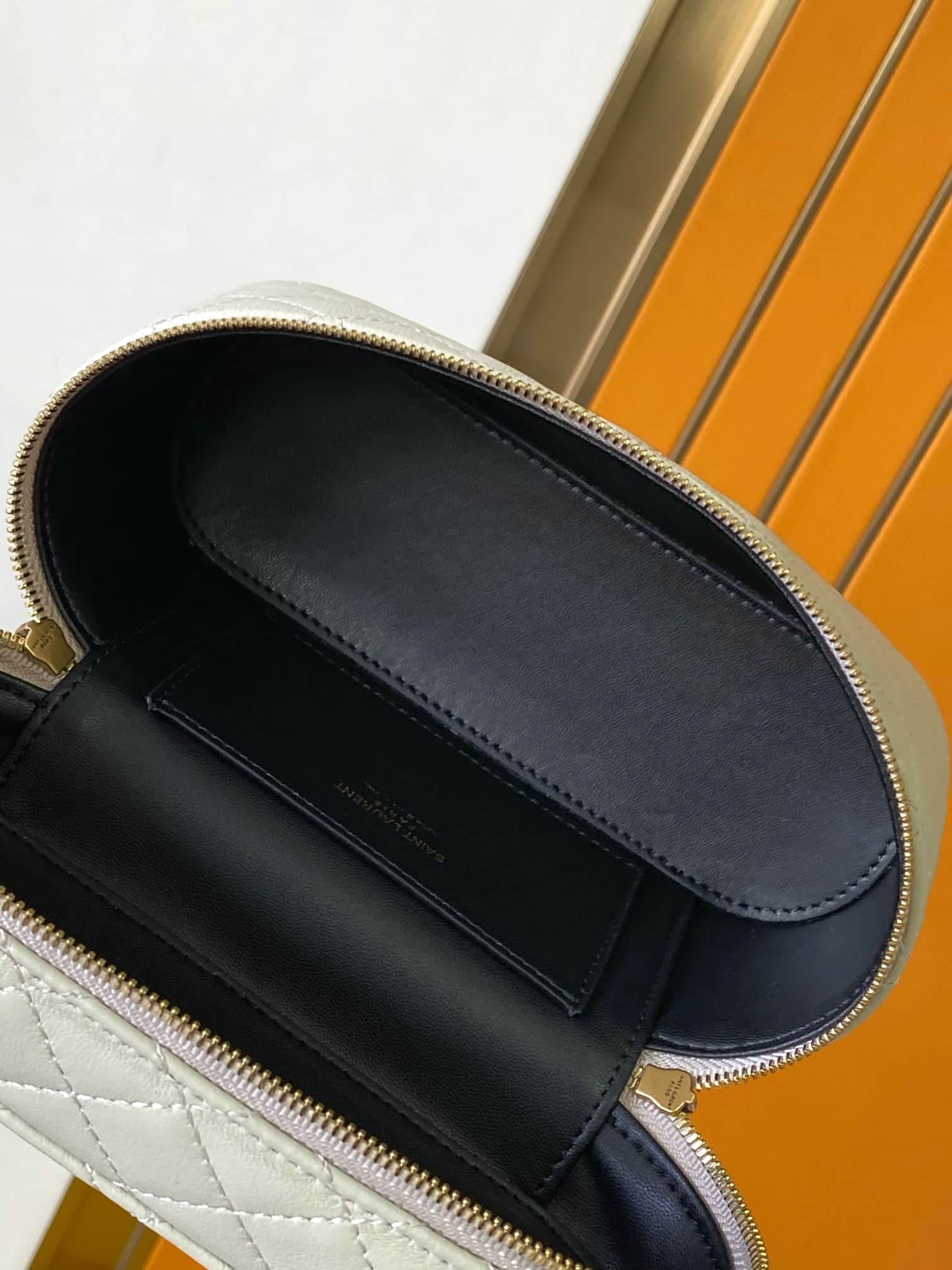 GABY VANITY BAG LAMBSKIN White High