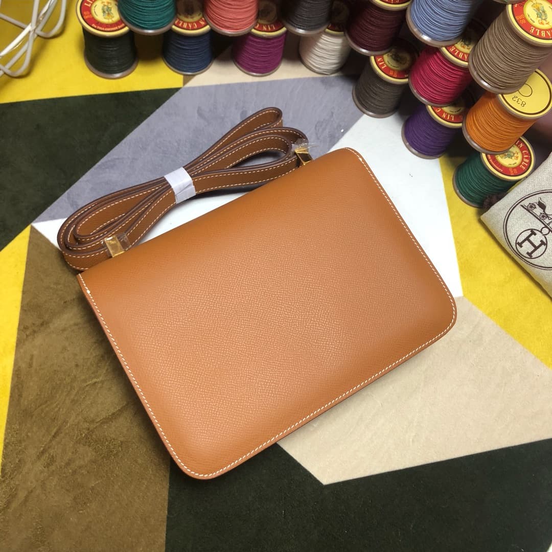 Hermes Mini Constance 18cm/24cm Epsom Bag WAX Gold High