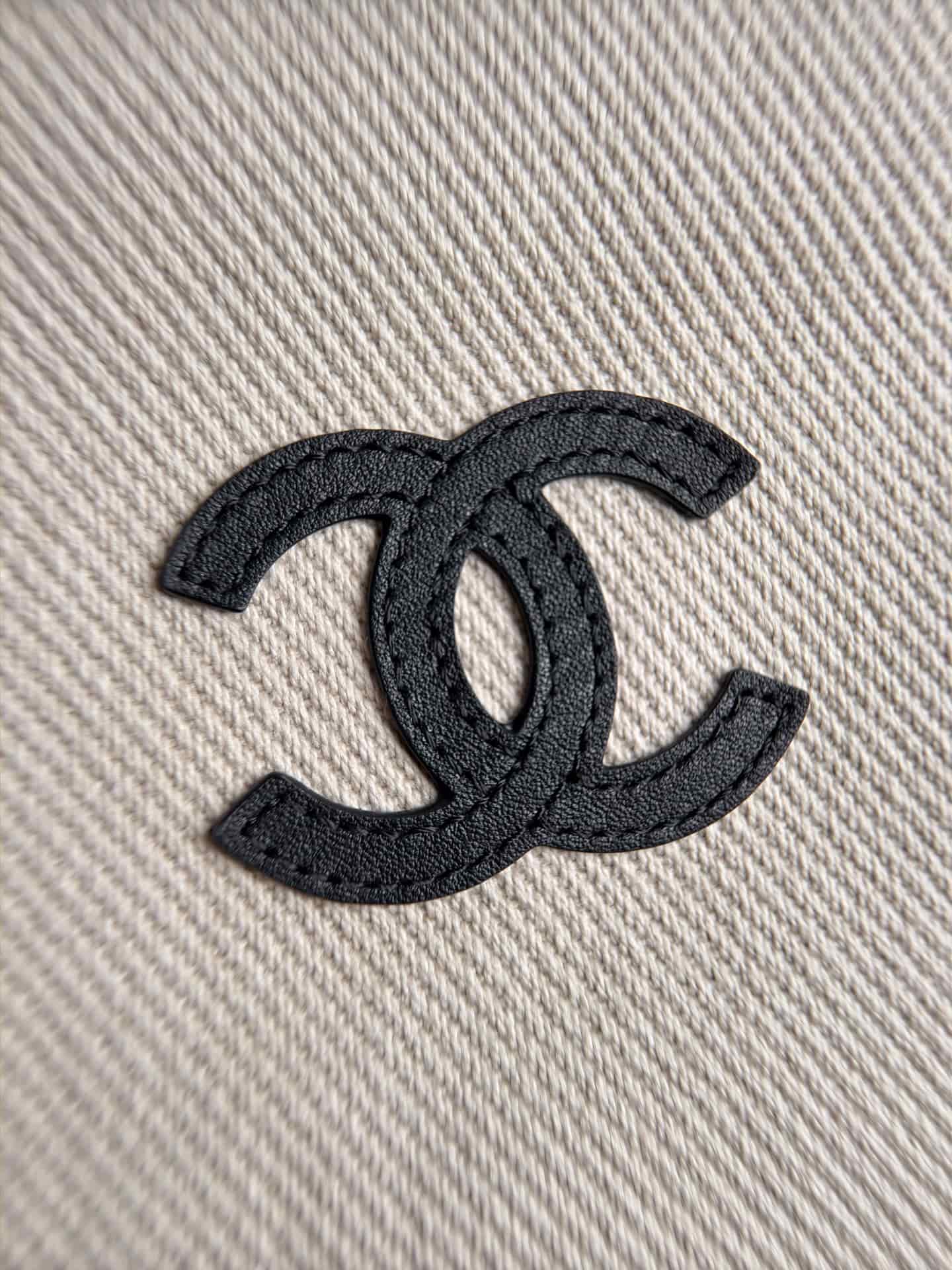 Chanel Large Zipped Pouch Canvas Calfskin & Silver-Tone Metal AP5267 Beige A