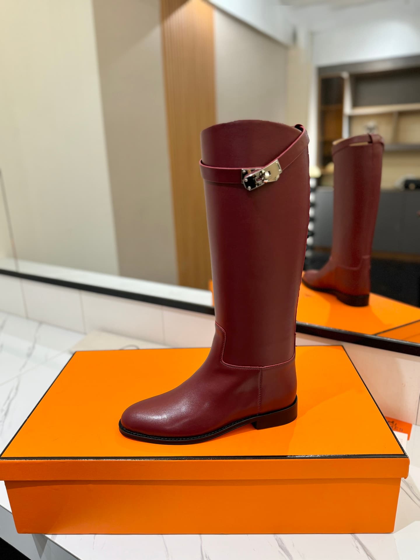 Hermes Kelly Jumping Boots Shoes Women