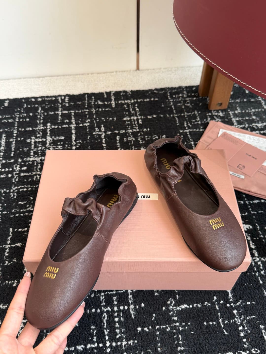 Miu Miu Ruches Ballerinas Flat Shoes Women
