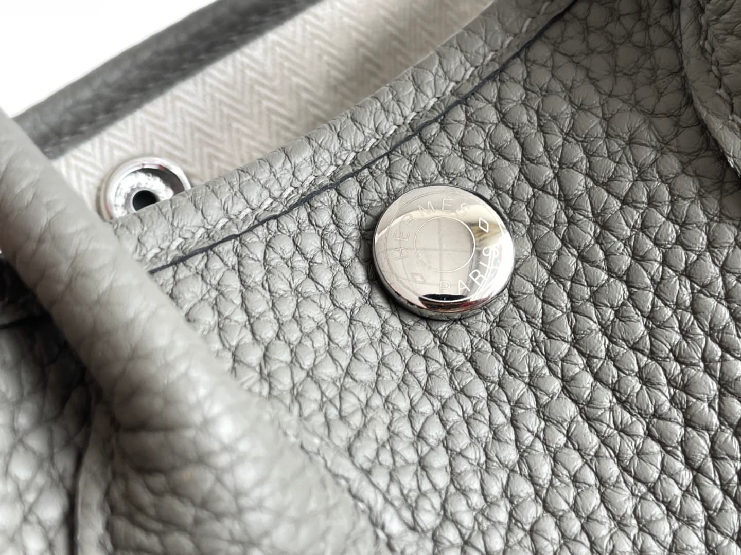 Hermes Garden Party 23 bag in Gris Meyer Togo Leather WAX High