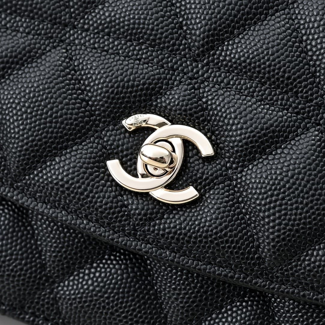 Chanel Wallet on Chain Grained Calfskin & Gold-Tone Metal Black AP4401 A