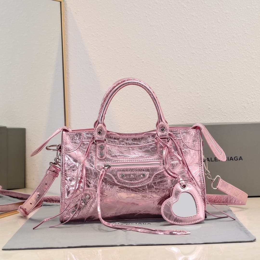 WOMEN'S LE CITY SMALL BAG Lambskin & Silver Metal High