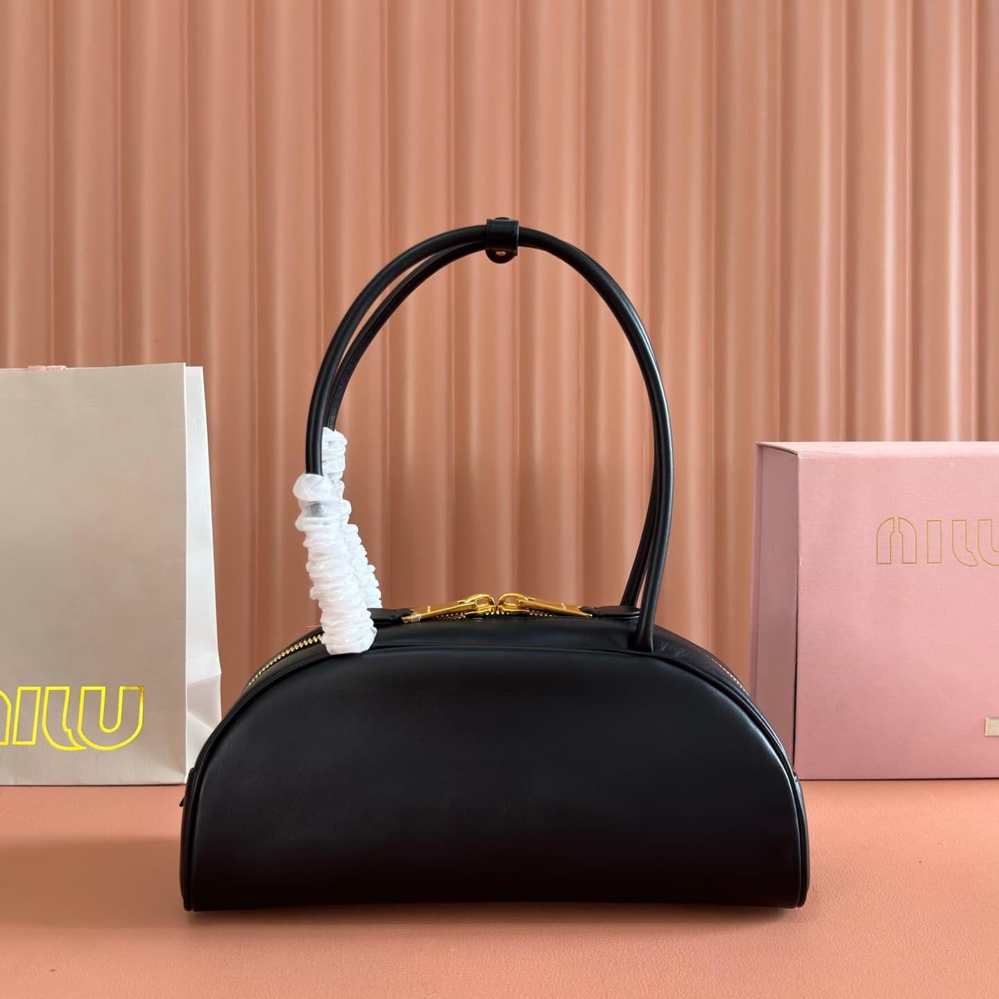 Miu Miu Black Beau Leather Bag 5BB193 TOP