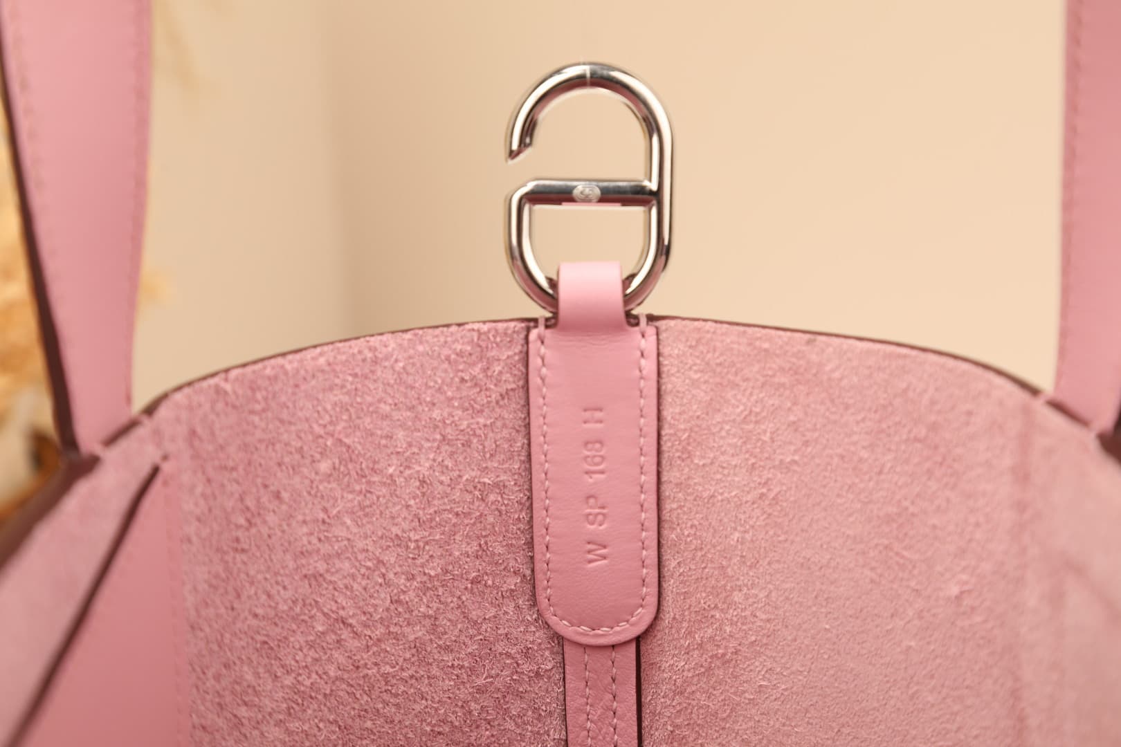 Hermès Picotin In-The-Loop 18 bag Silver/Gold Metal Mauve Sylvestre Wax High