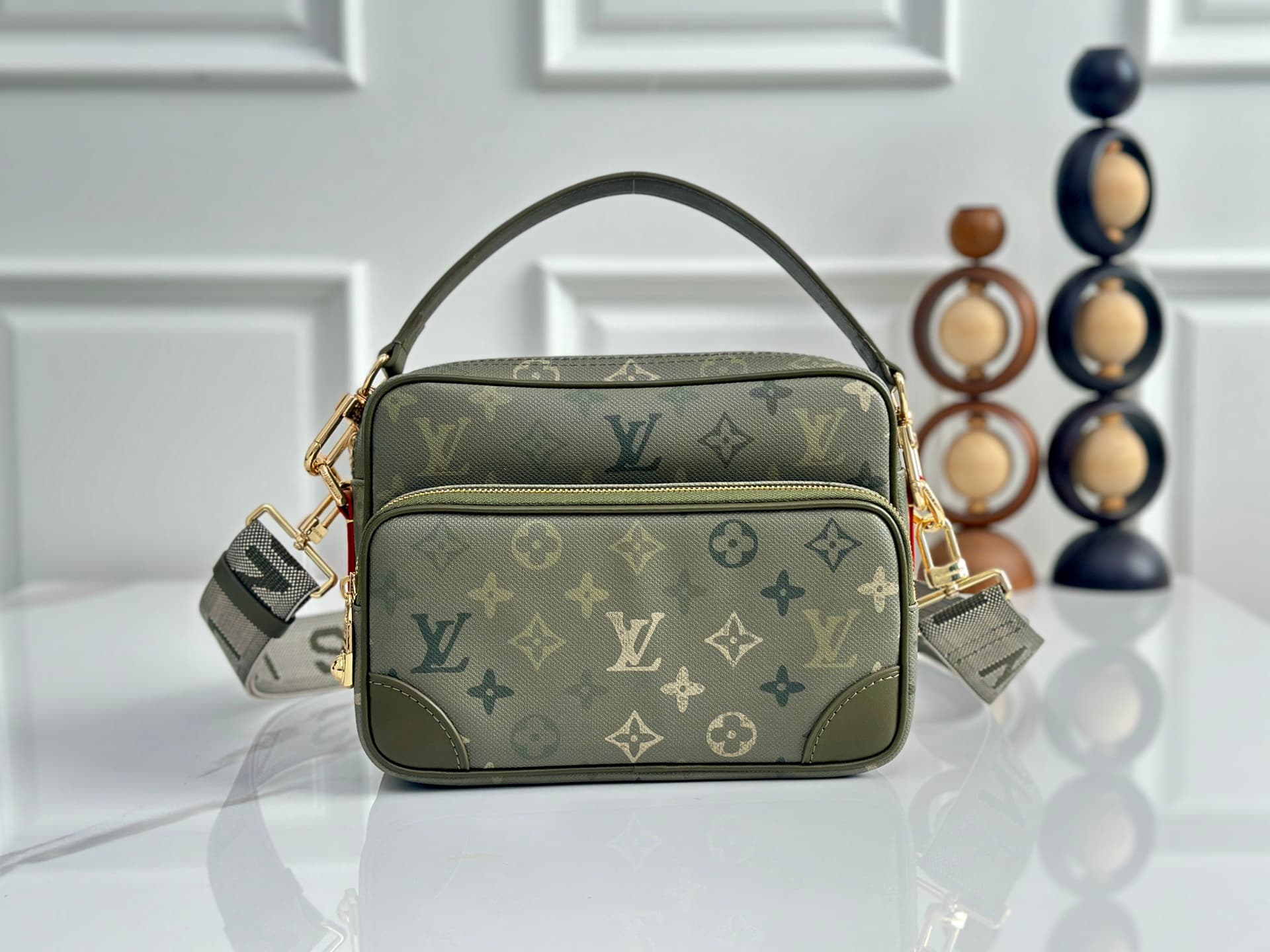 Louis Vuitton Nil Khaki Monogram Heritage Surplus coated canvas M27095 High