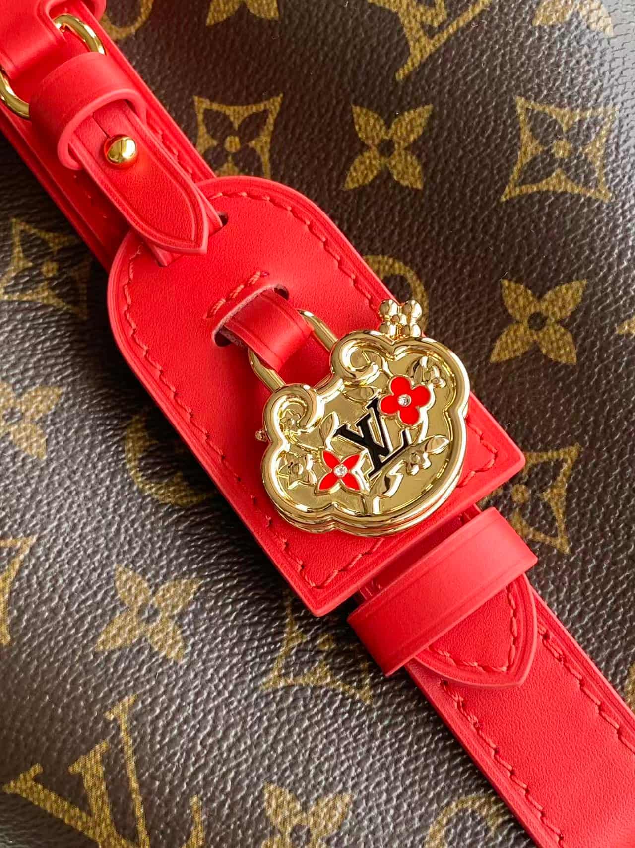 Louis Vuitton All In BB Monogram/Sari Red Coated canvas M28317 High