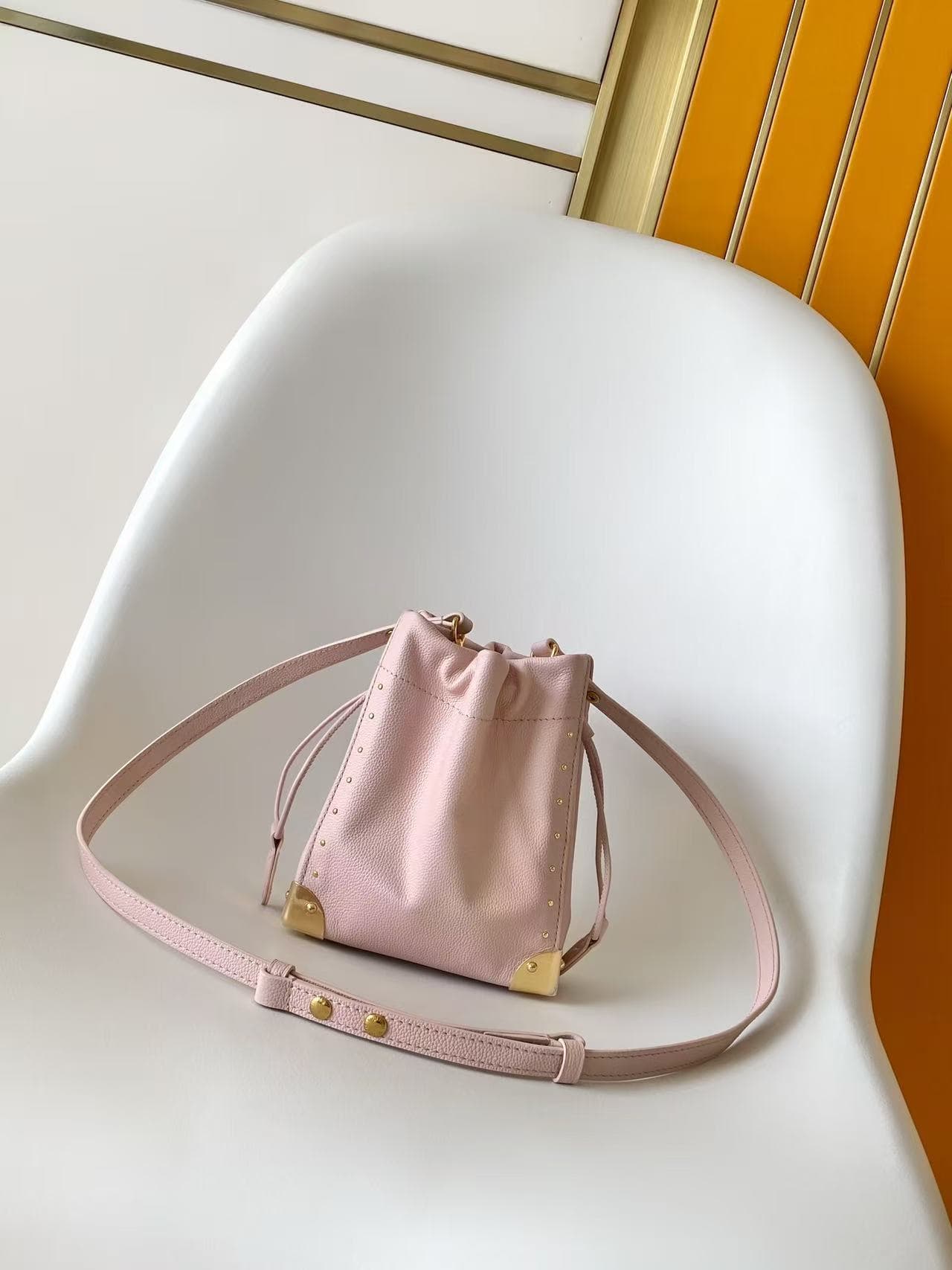 Louis Vuitton Nano Noé Trunk Rose Petal Calfskin leather M2A067 High