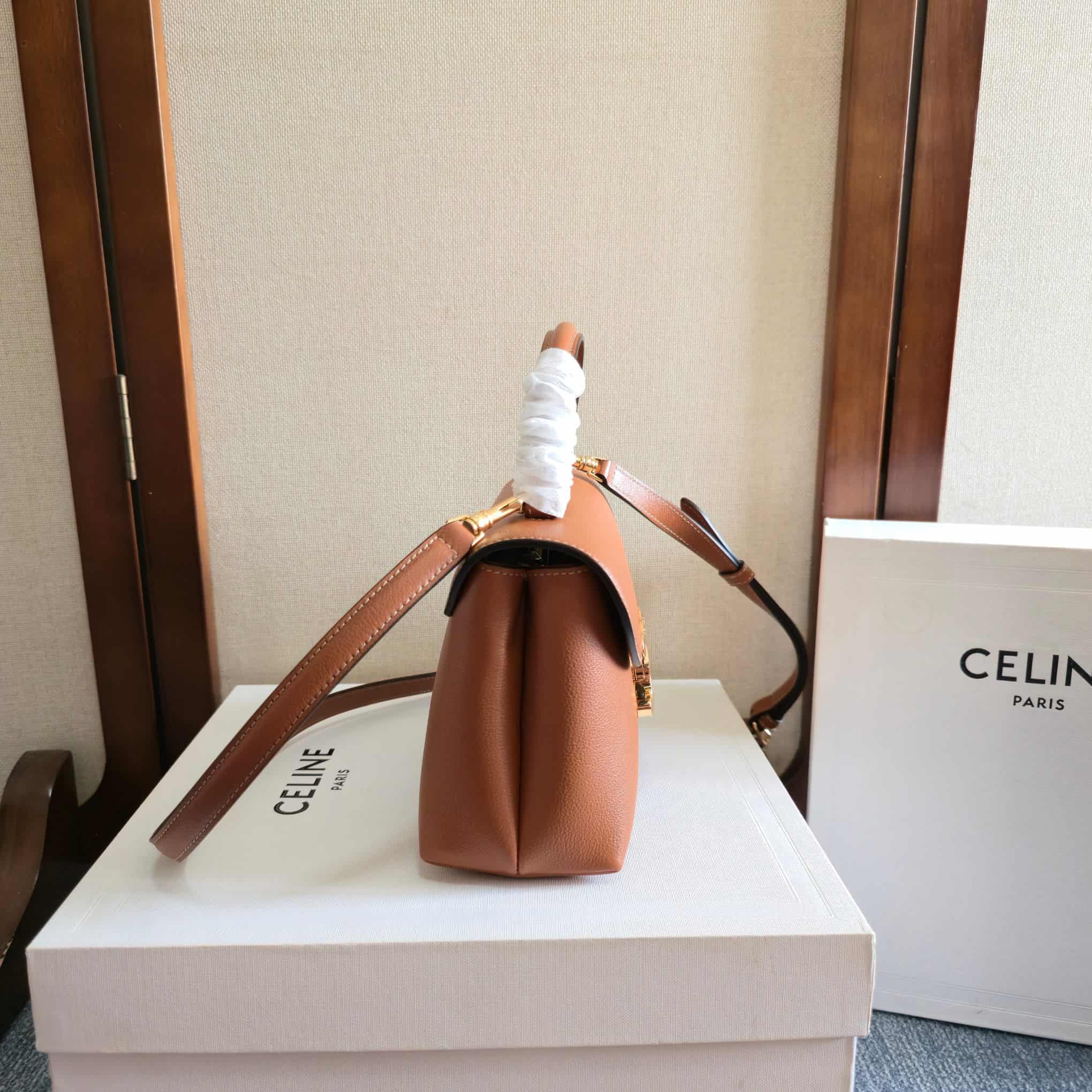 Celine Mini Nino bag in Tan Supple Calfskin High