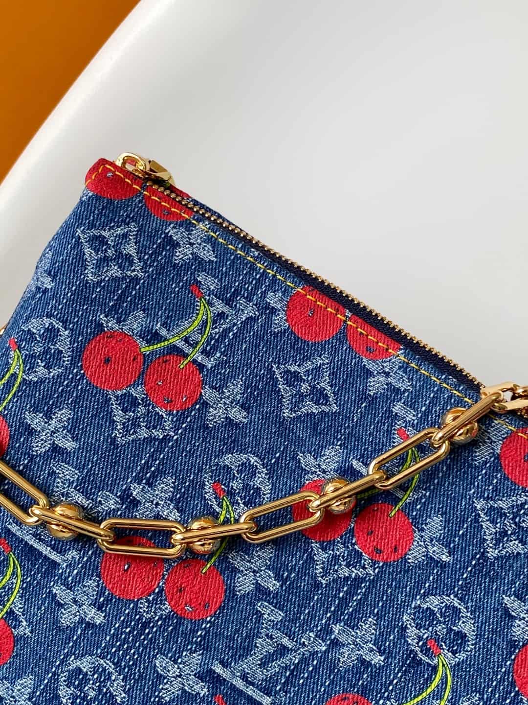 Louis Vuitton x Takashi Murakami Coussin PM Blue Denim Monogram Canvas M14978 High