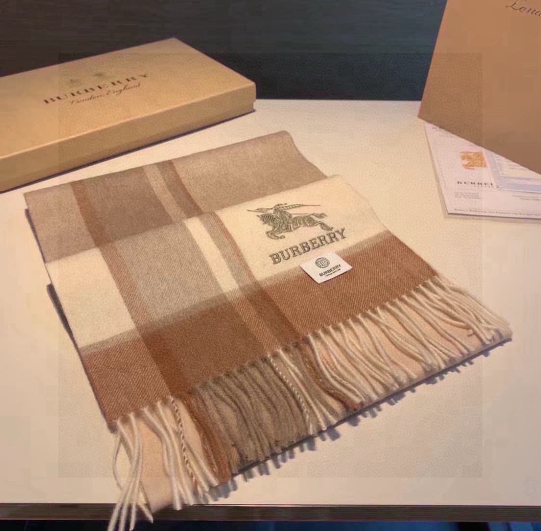 Burberry Classic Check Cashmere Scarf for Women