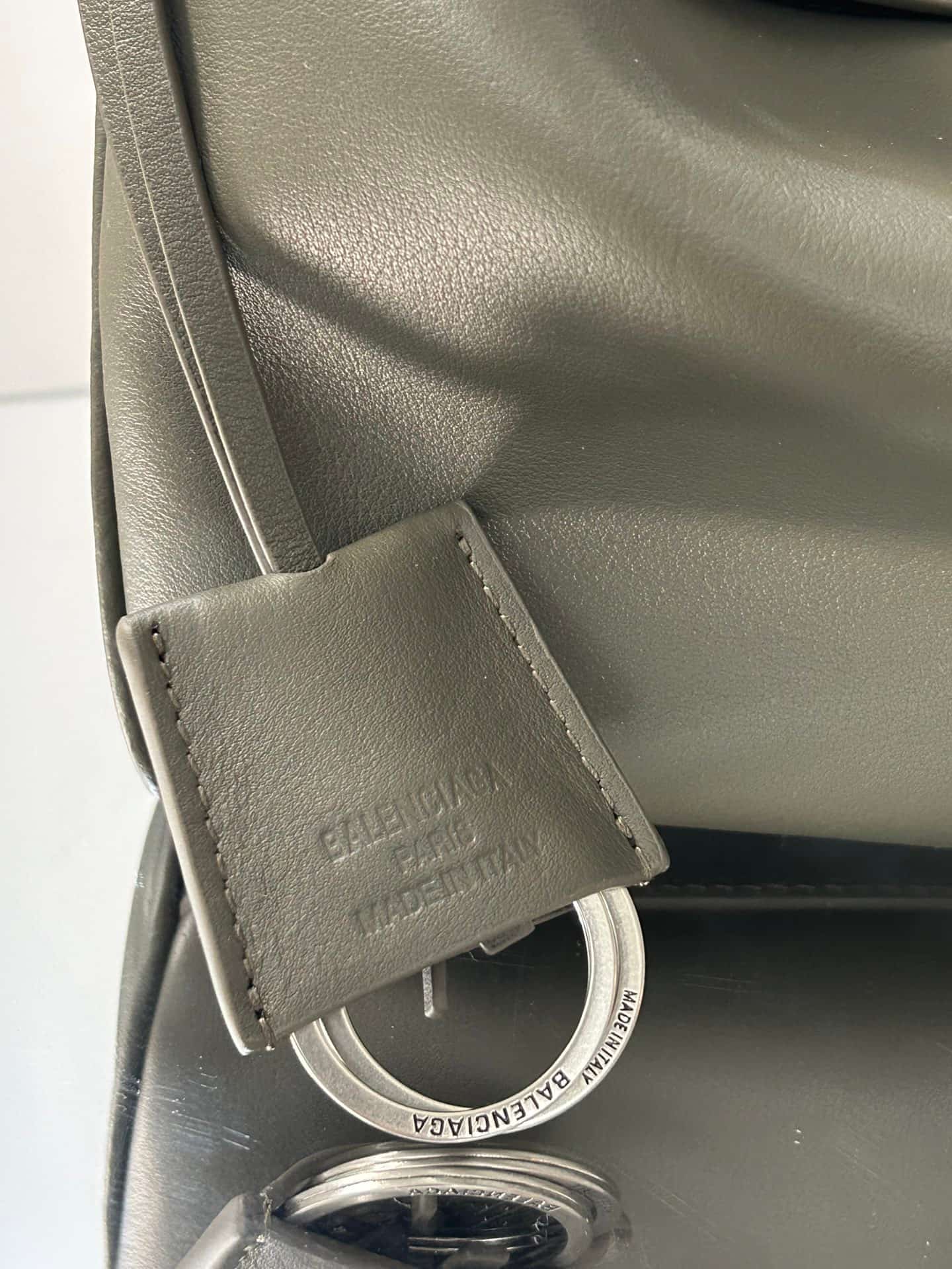 Balenciaga Rodeo Mini Bag in Khaki Leather With Silver-Tone Metal TOP