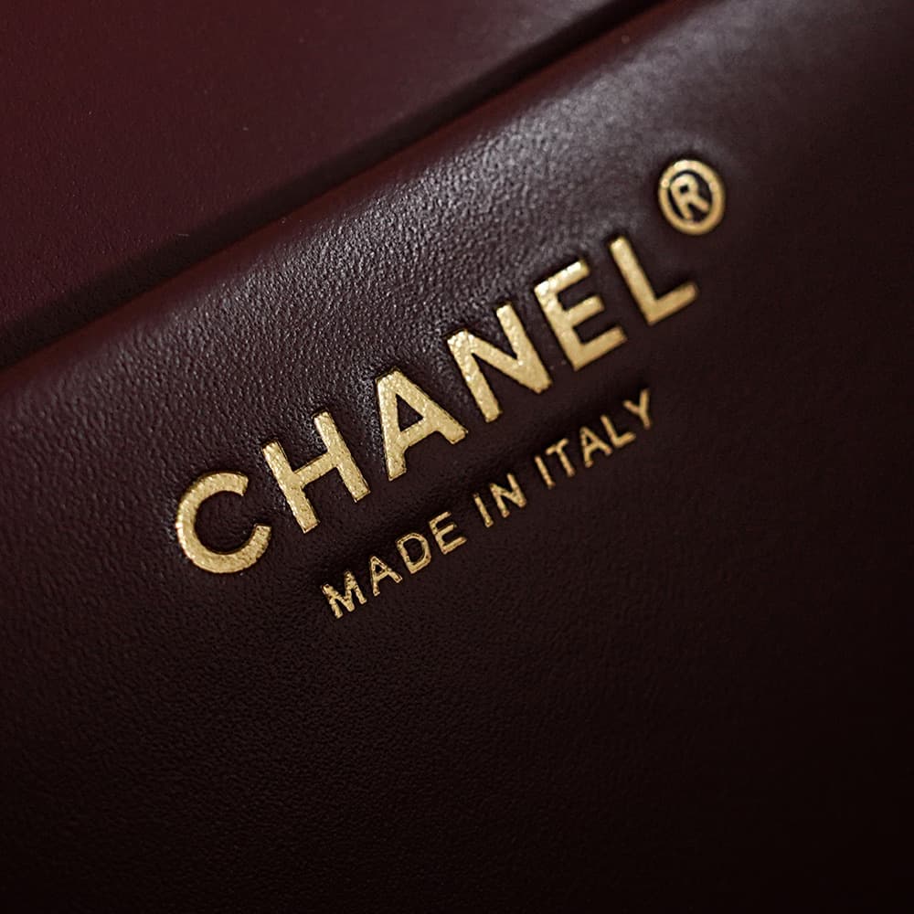 Chanel Maxi Flapbag Crocodile Embossed Calfskin& Gold-Tone Metal Red AS6231 A