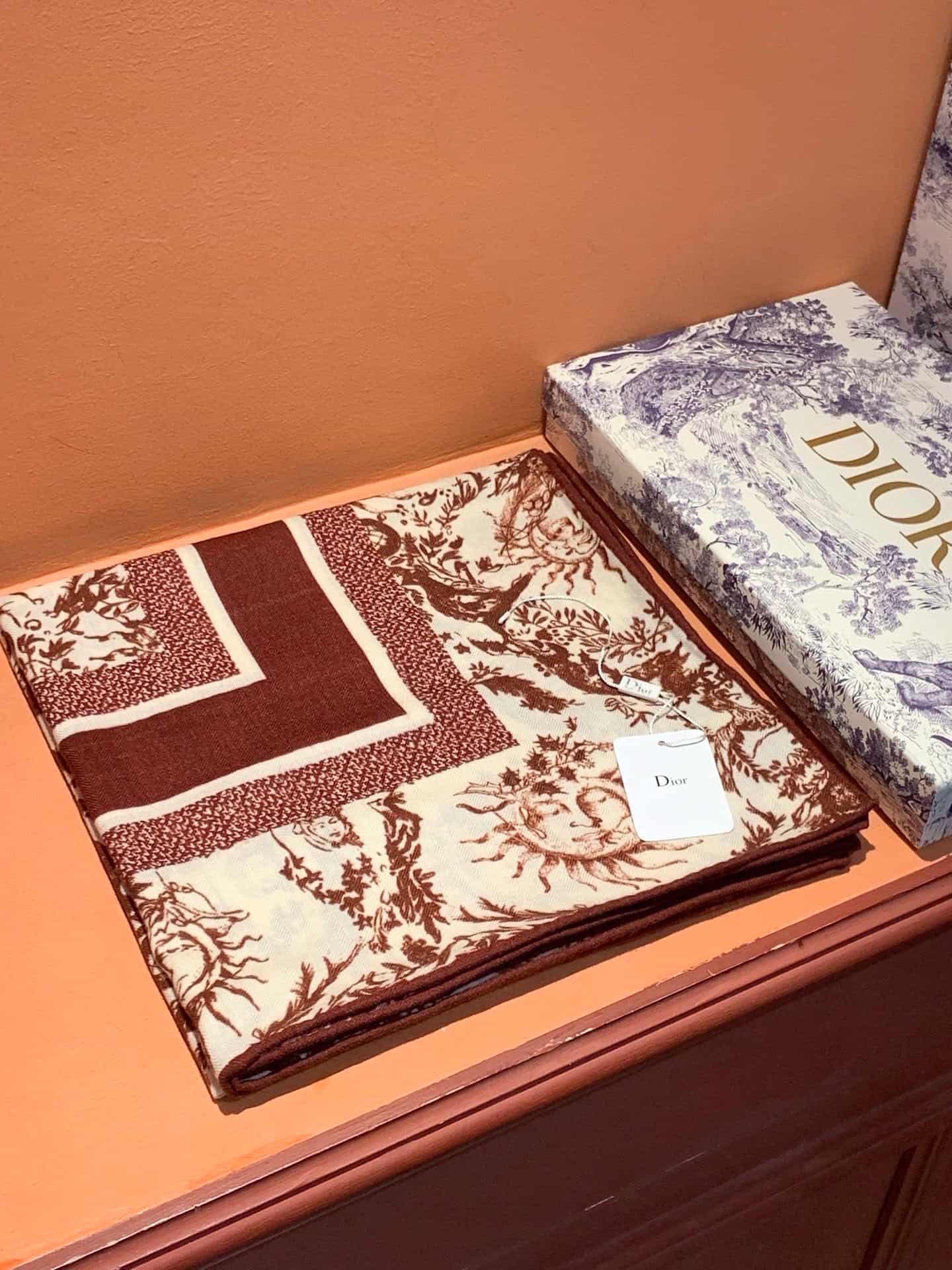Dior Toile de Jouy Soleil square scarf