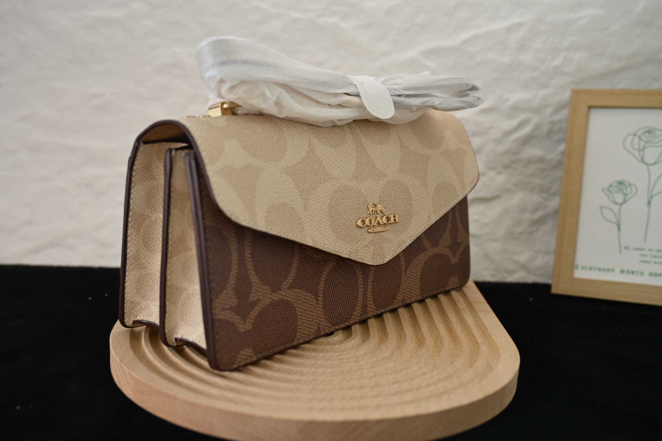 Coach Klare Envelope Crossbody Bag In Blocked Signature Canvas High