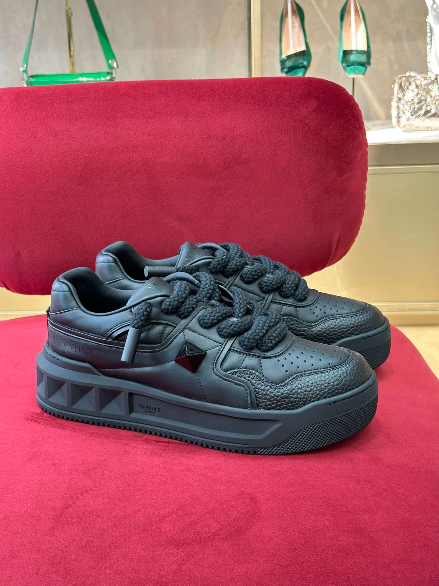 Valentino Garavani One Stud XL leather sneakers Men Women