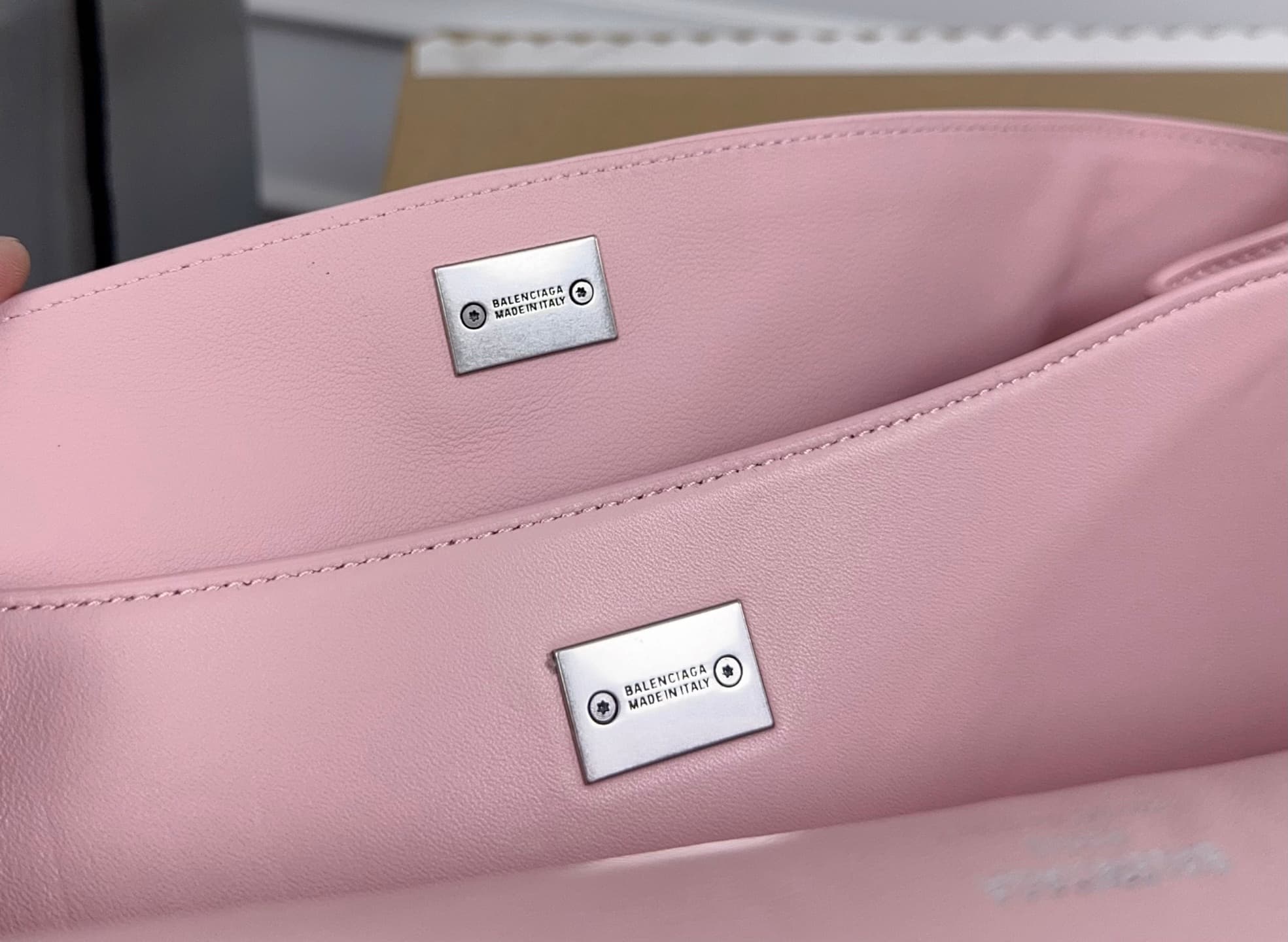 Balenciaga Rodeo Medium Bag in Pink Leather With Silver-Tone Metal High