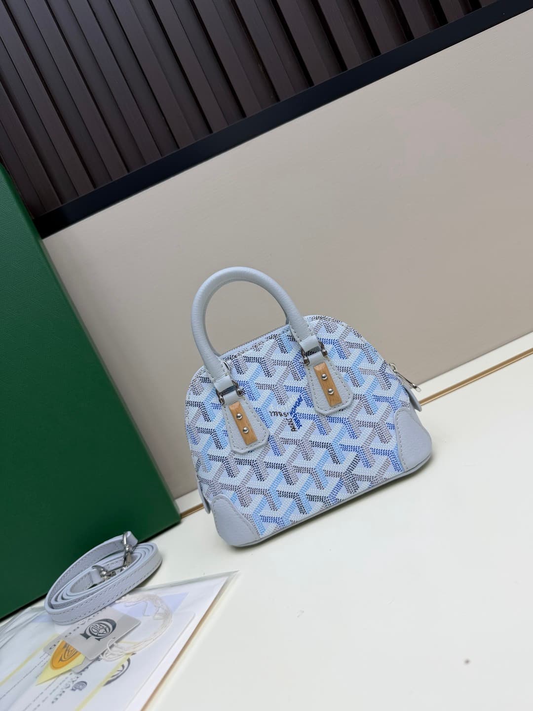 Goyard Vendôme Nano bag in Goyardine coated canvas Blue High