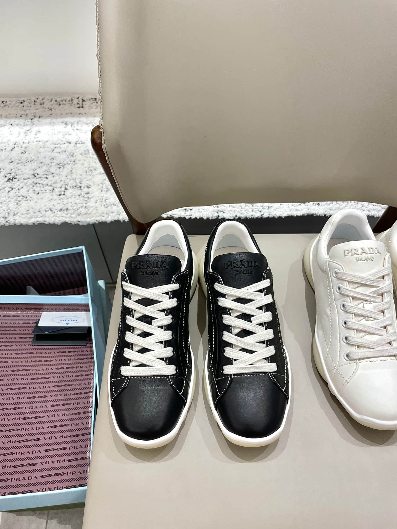Prada Leather Sneaker Shoes Women