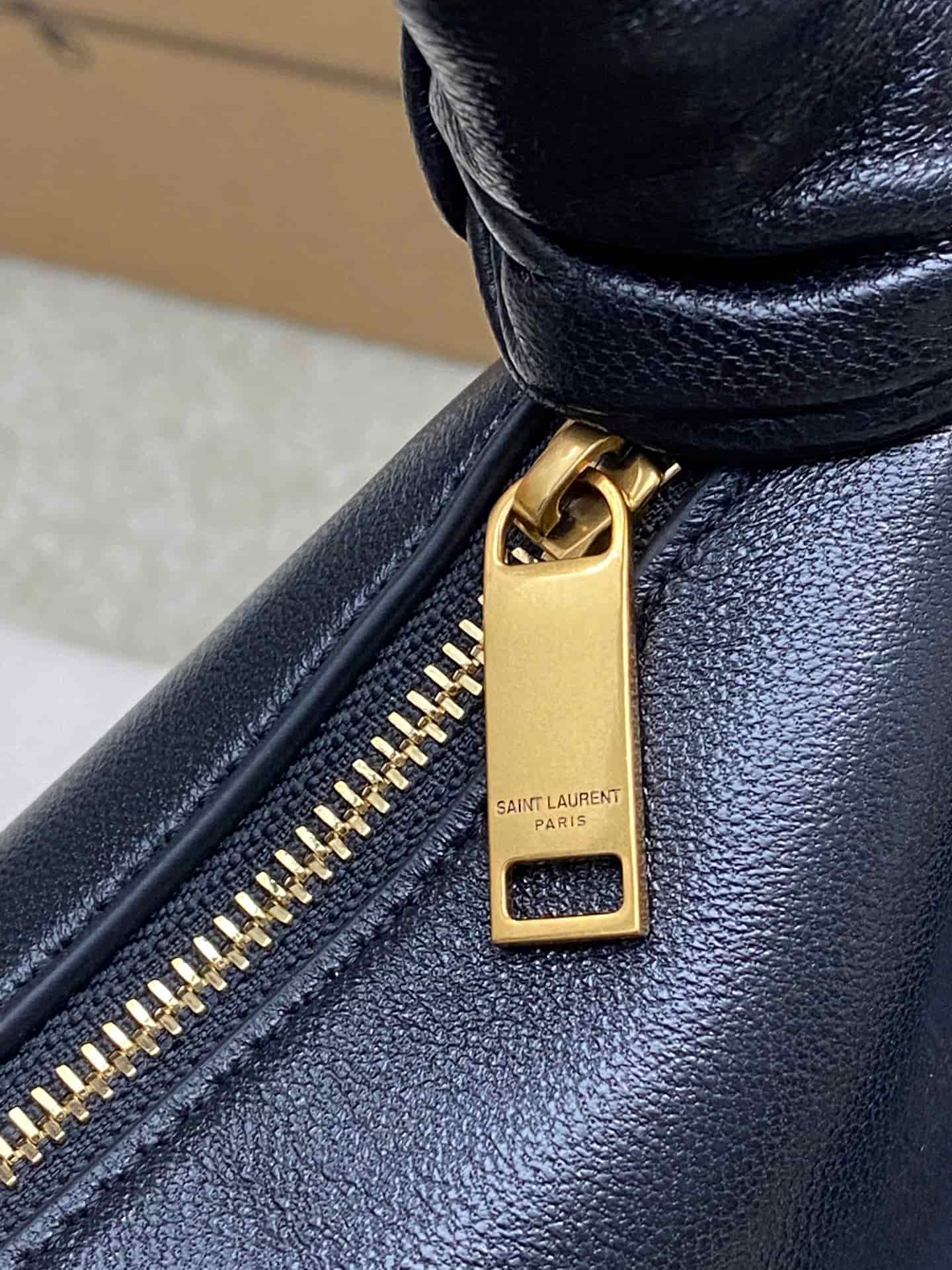 Saint Laurent AMALIA mini hobo in Black Lambskin 862558 High