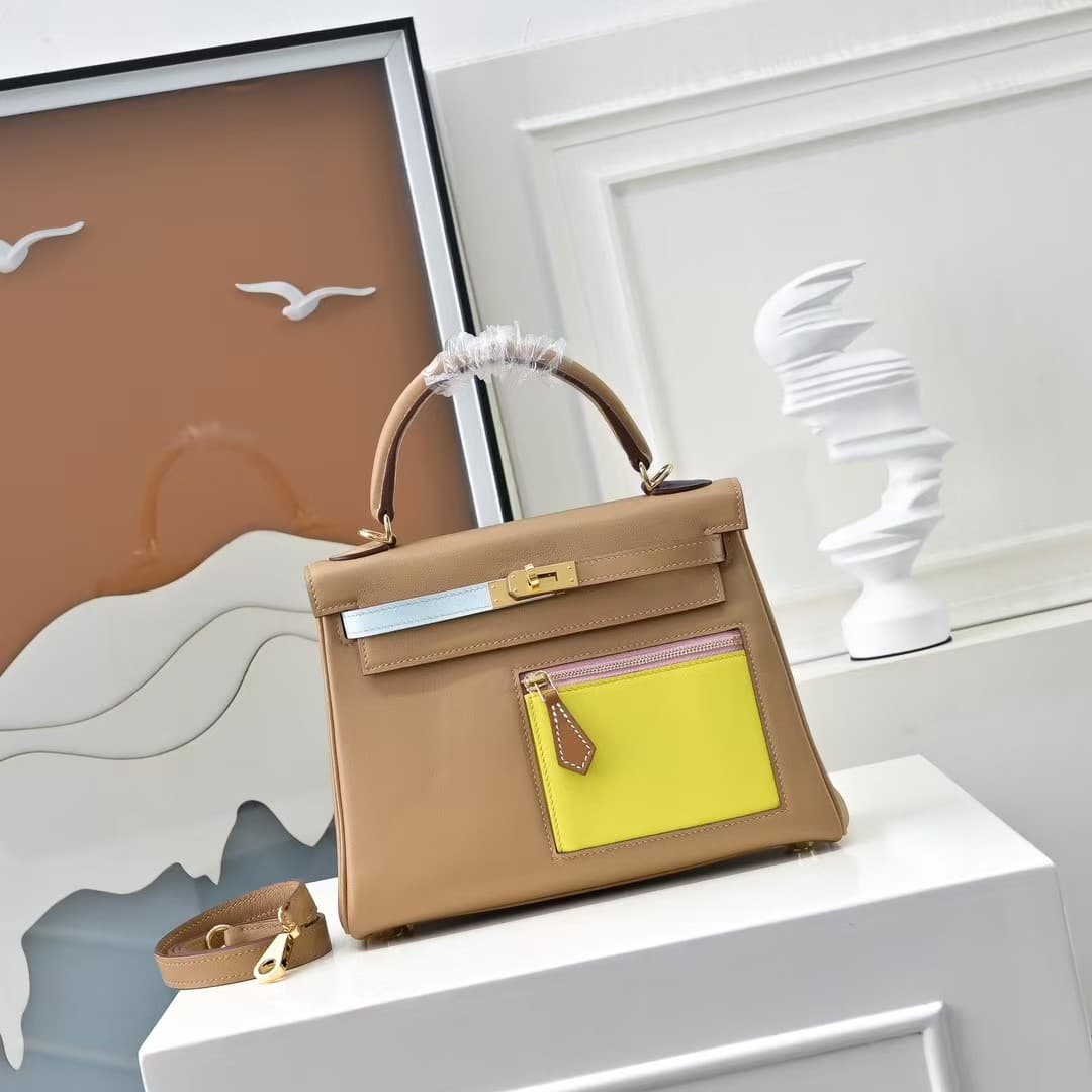 Hermès Colormatic Kelly 25 in Chai Swift Leather WAX High