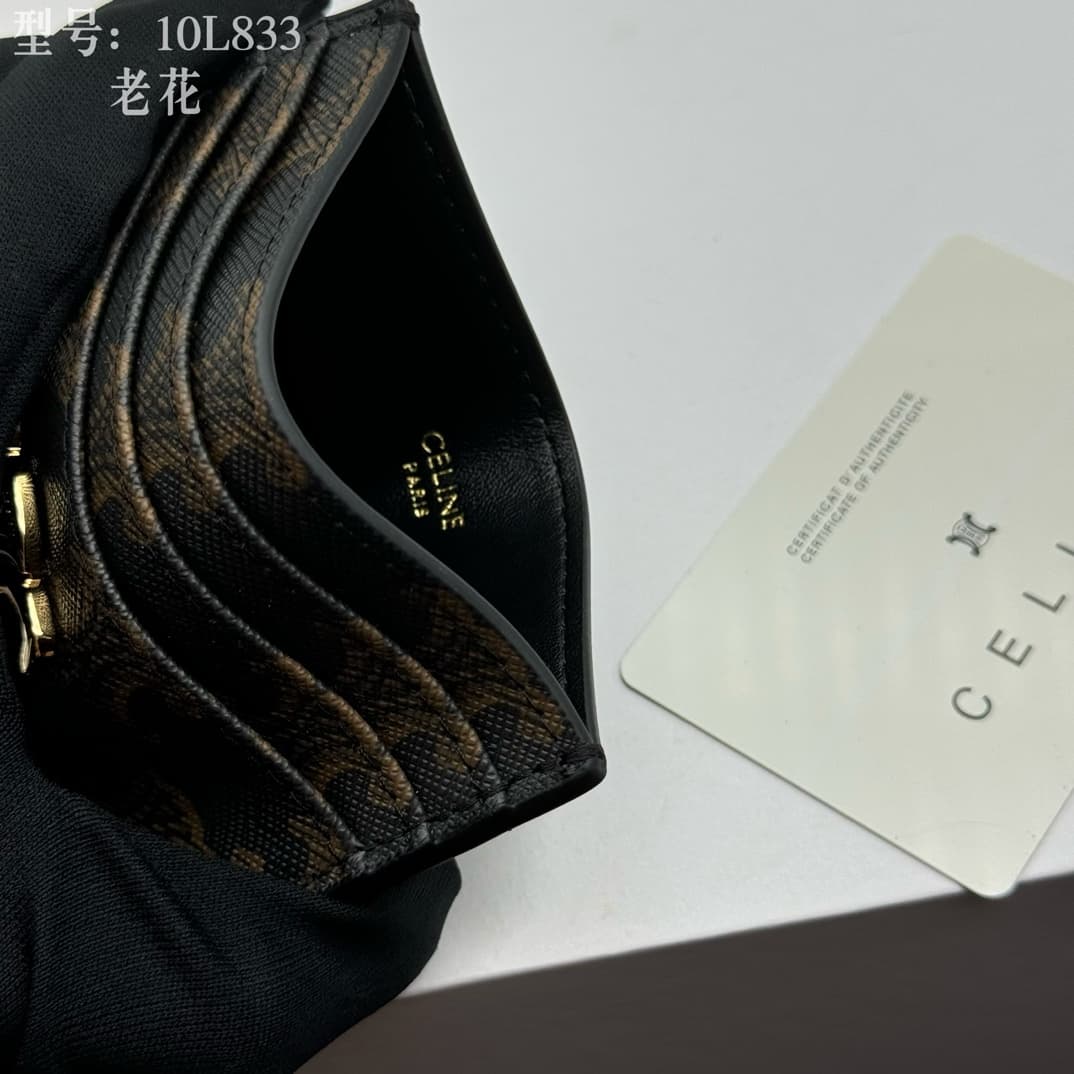 Celine Triomphe Card Holder in Triomphe Canvas High
