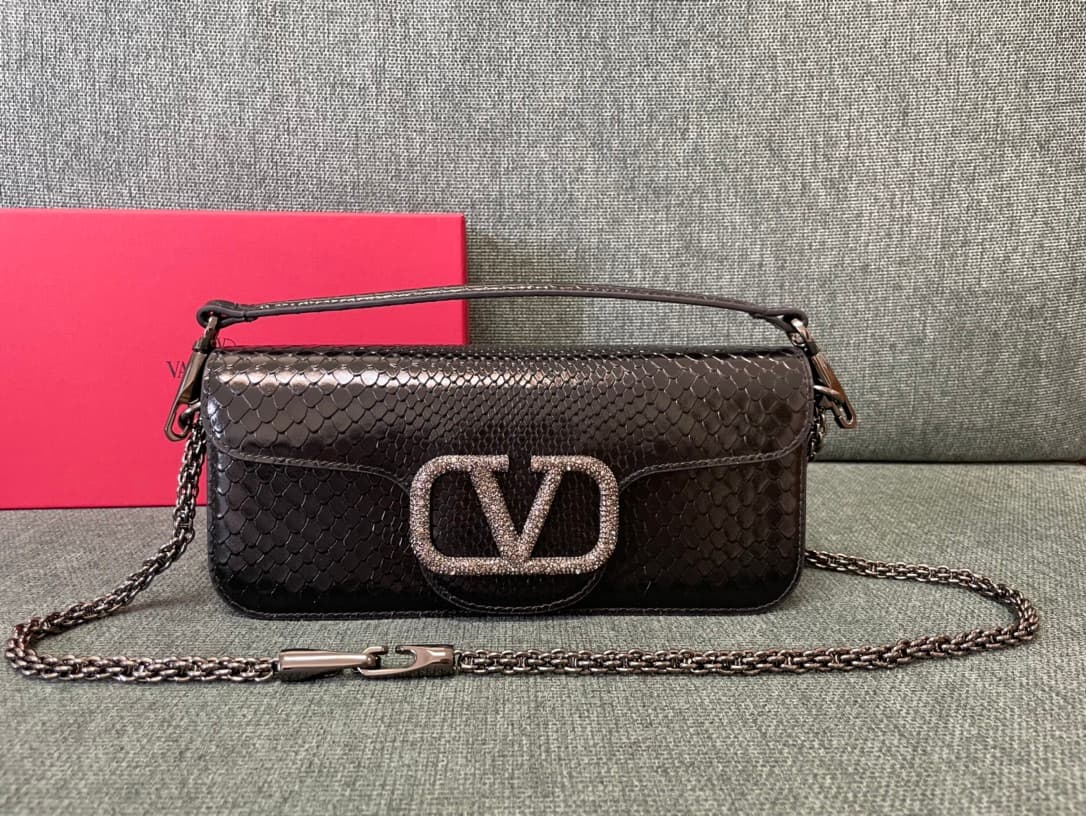 Valentino Garavani MINILOC small shoulder bag 1133S Calfskin Black High