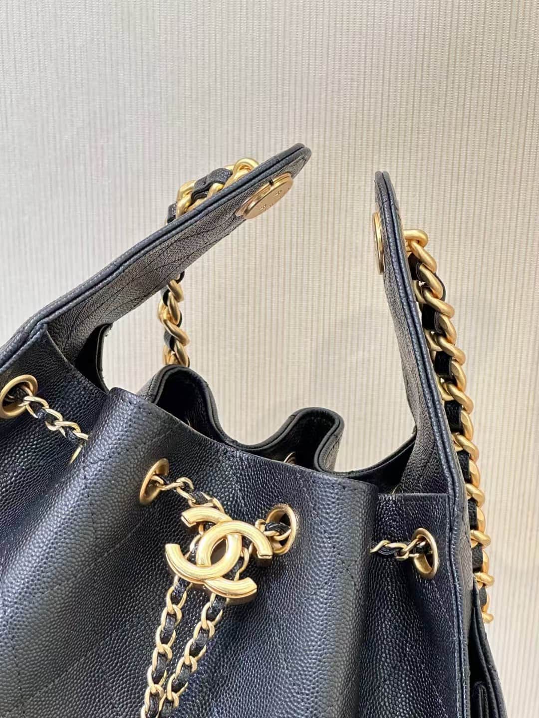 Chanel 25 Small Hobo handbag AS5293 Grained Calfskin & Gold-tone Metal Black TOP