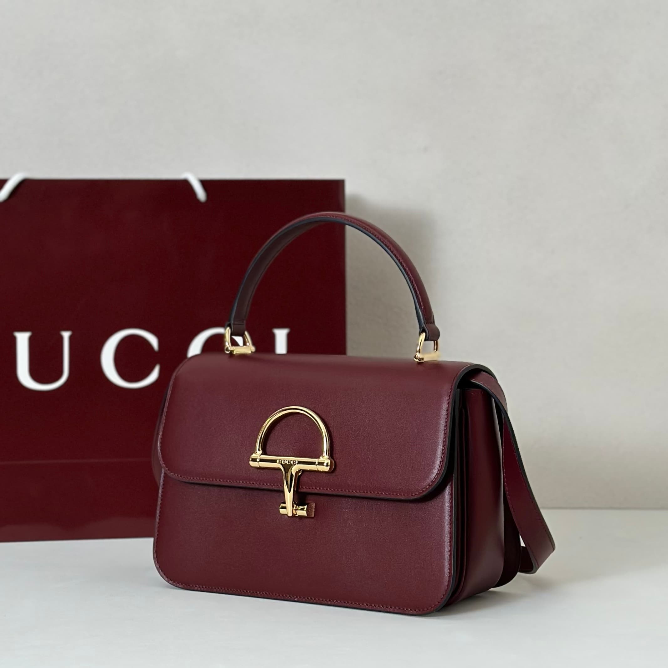 Gucci Siena medium top handle bag 855535 Claret High