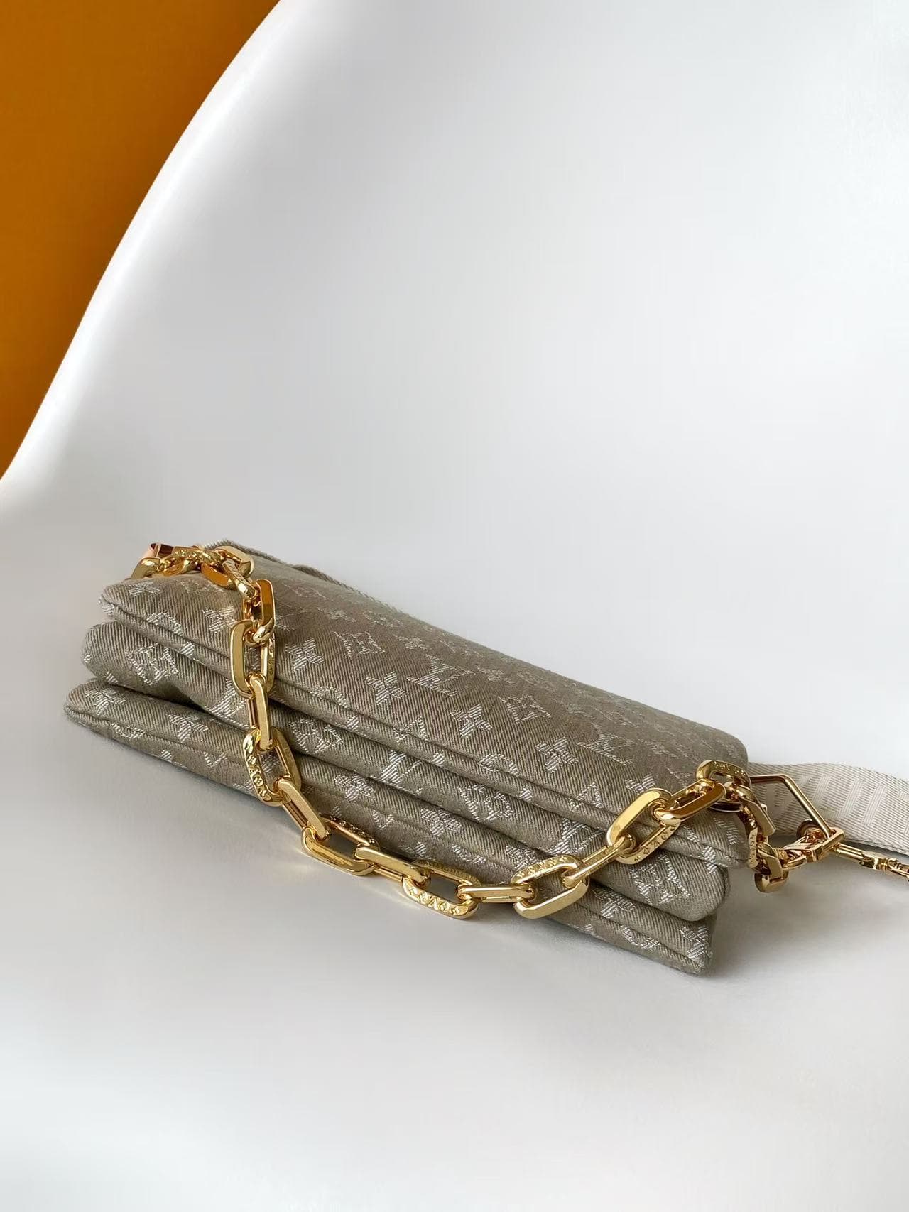 Louis Vuitton Coussin PM Khaki Denim GOTS certified cotton M28360 High