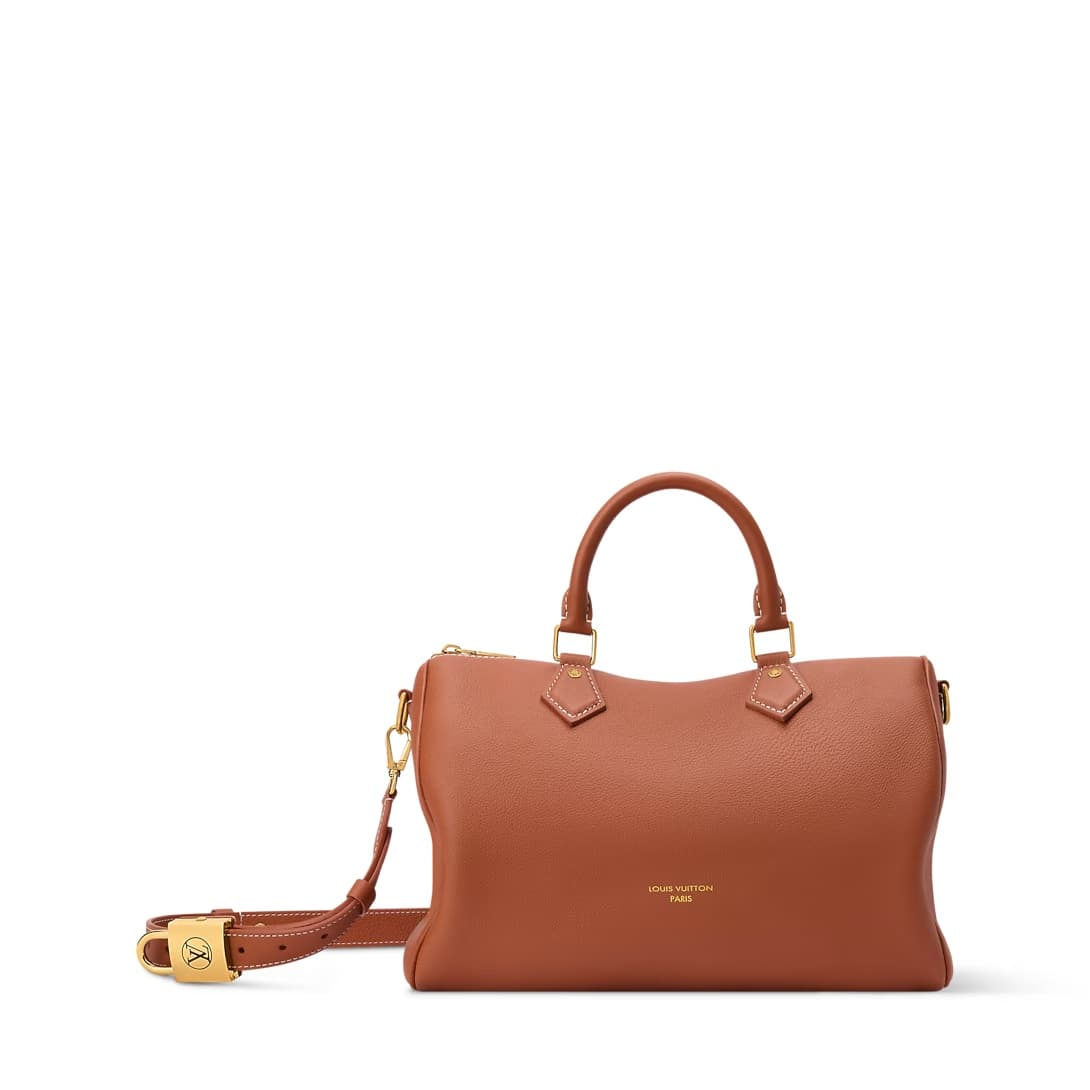 Louis Vuitton Speedy Soft 30 Low Key Cognac Grained Calf leather M24892 TOP