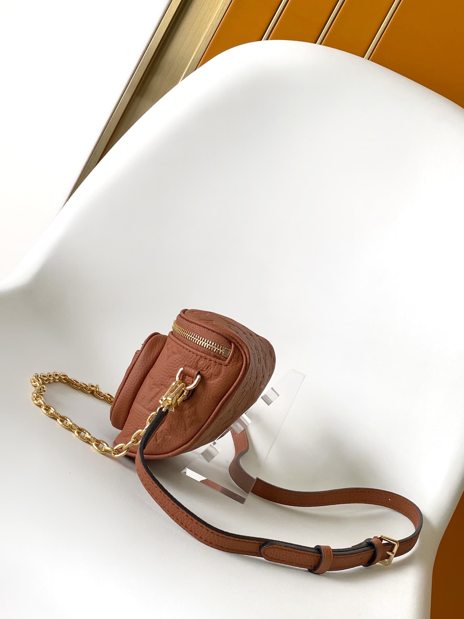 Louis Vuitton Mini Bumbag Cognac Monogram Empreinte Leather M12753 High