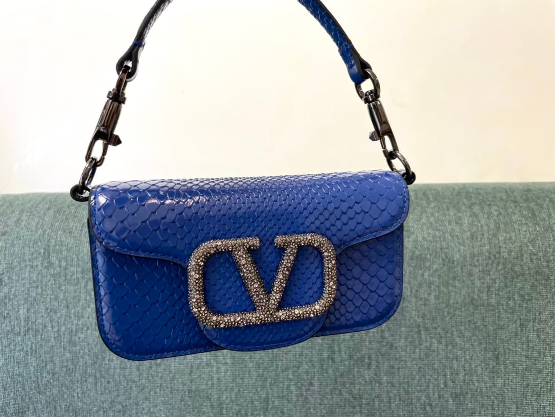 Valentino Garavani MINILOC mini shoulder bag 1133S Calfskin Blue High