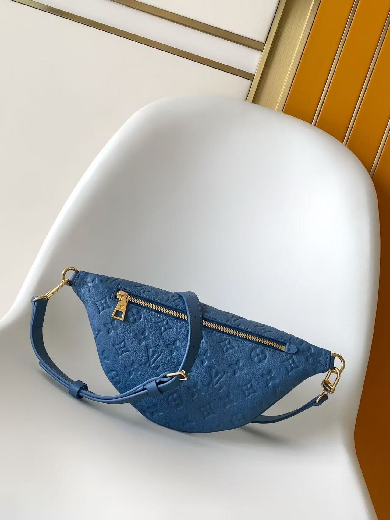 Louis Vuitton High Rise PM Denim Blue Cowhide M28356 High