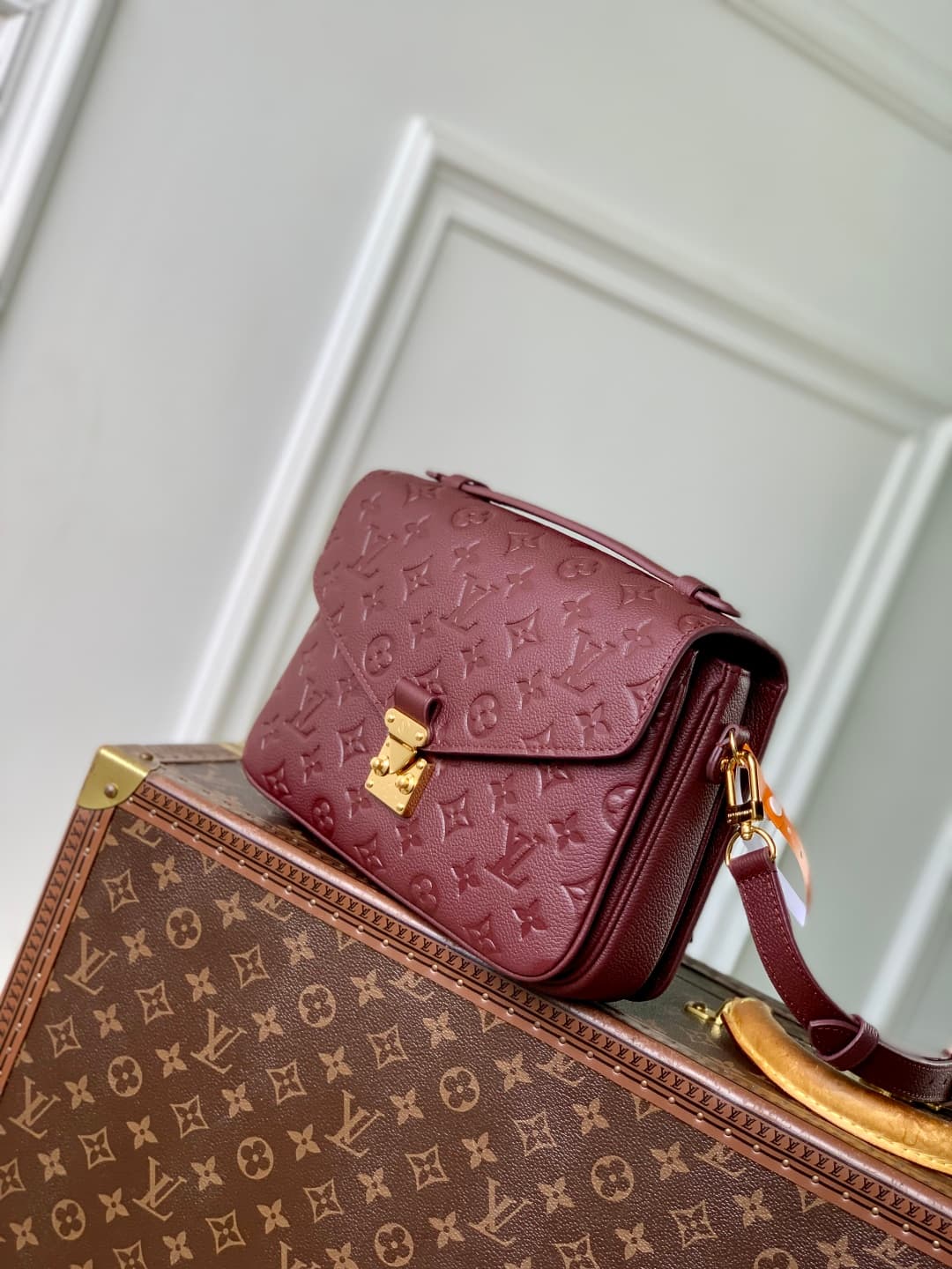 Louis Vuitton POCHETTE METIS Bag Monogram Empreinte M41487 Wine Red High