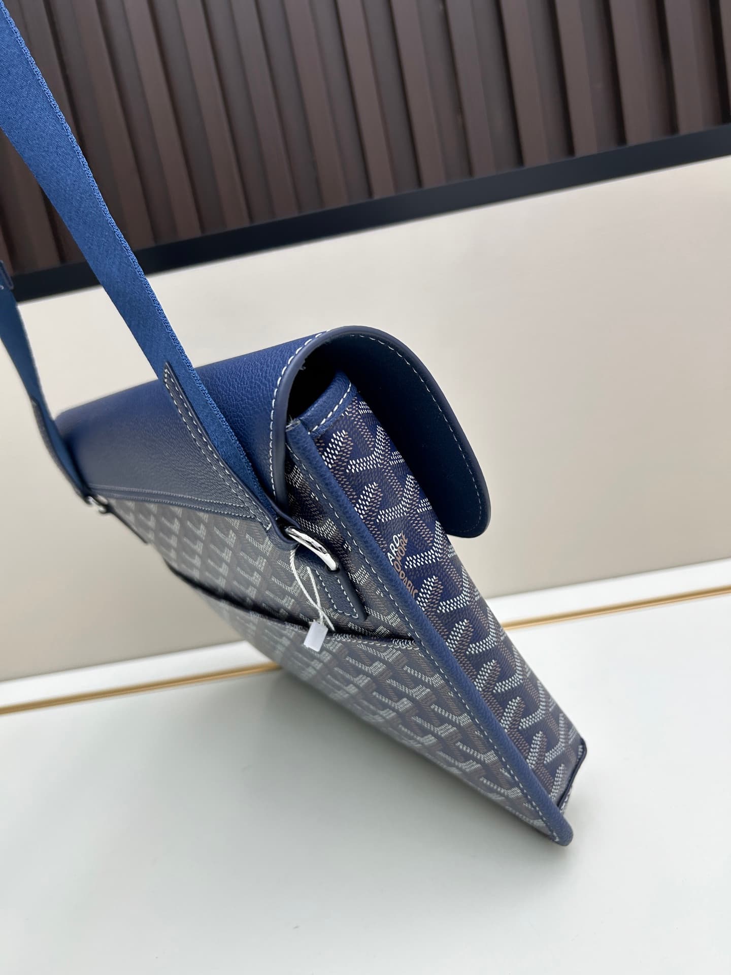 Goyard Coursier Messenger Bag Blue Mid