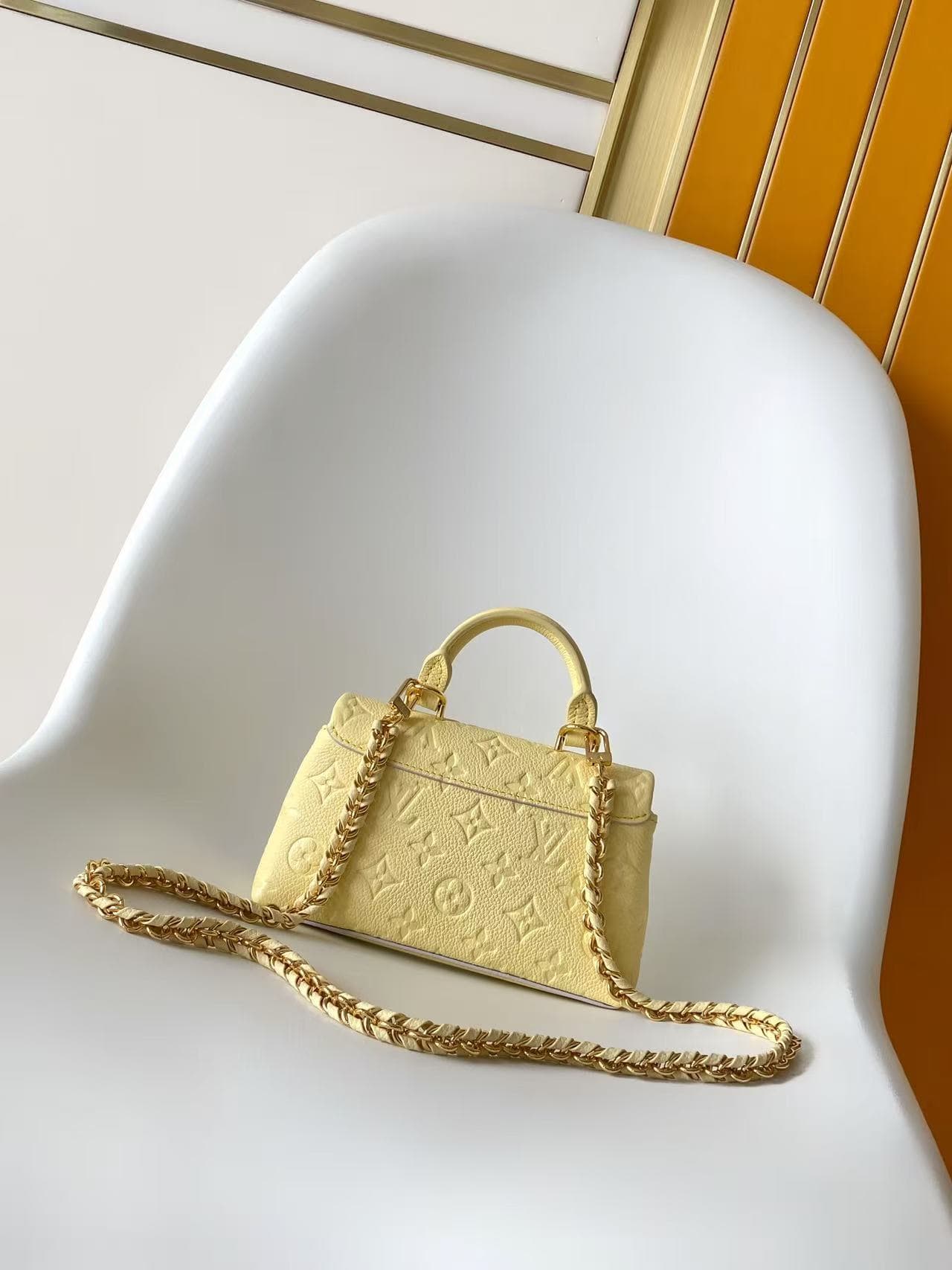 Louis Vuitton Nano Madeleine Banana Monogram Empreinte Leather M29378 High