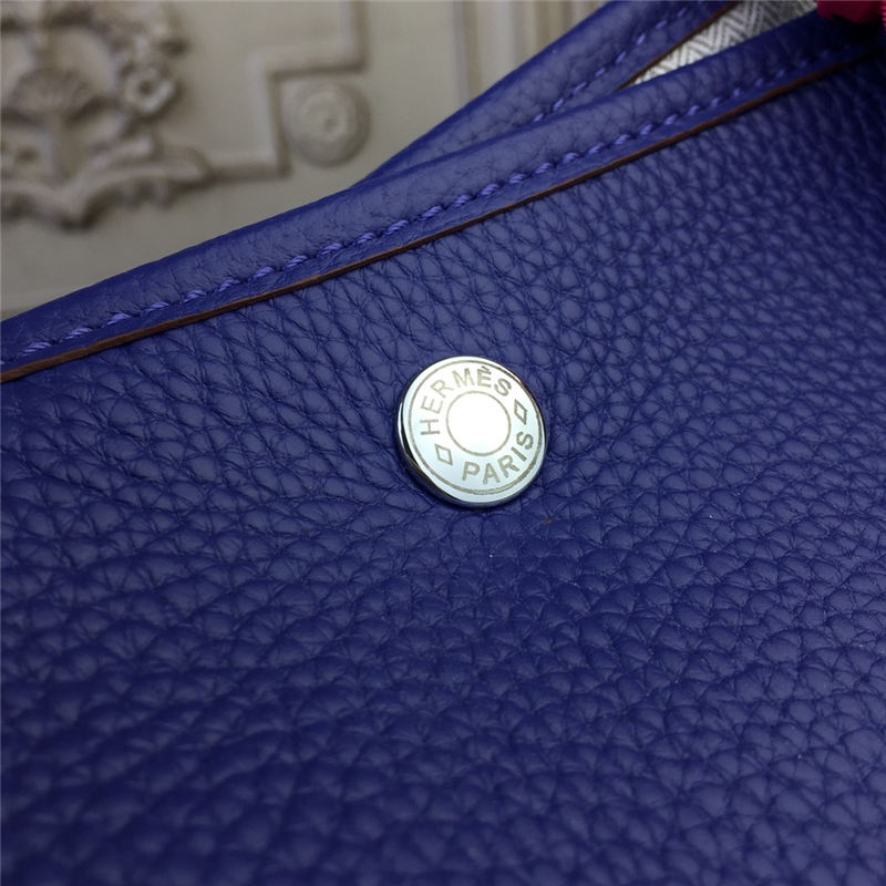Hermes Garden Party 30/36 Bag Calfskin In Royal Blue High
