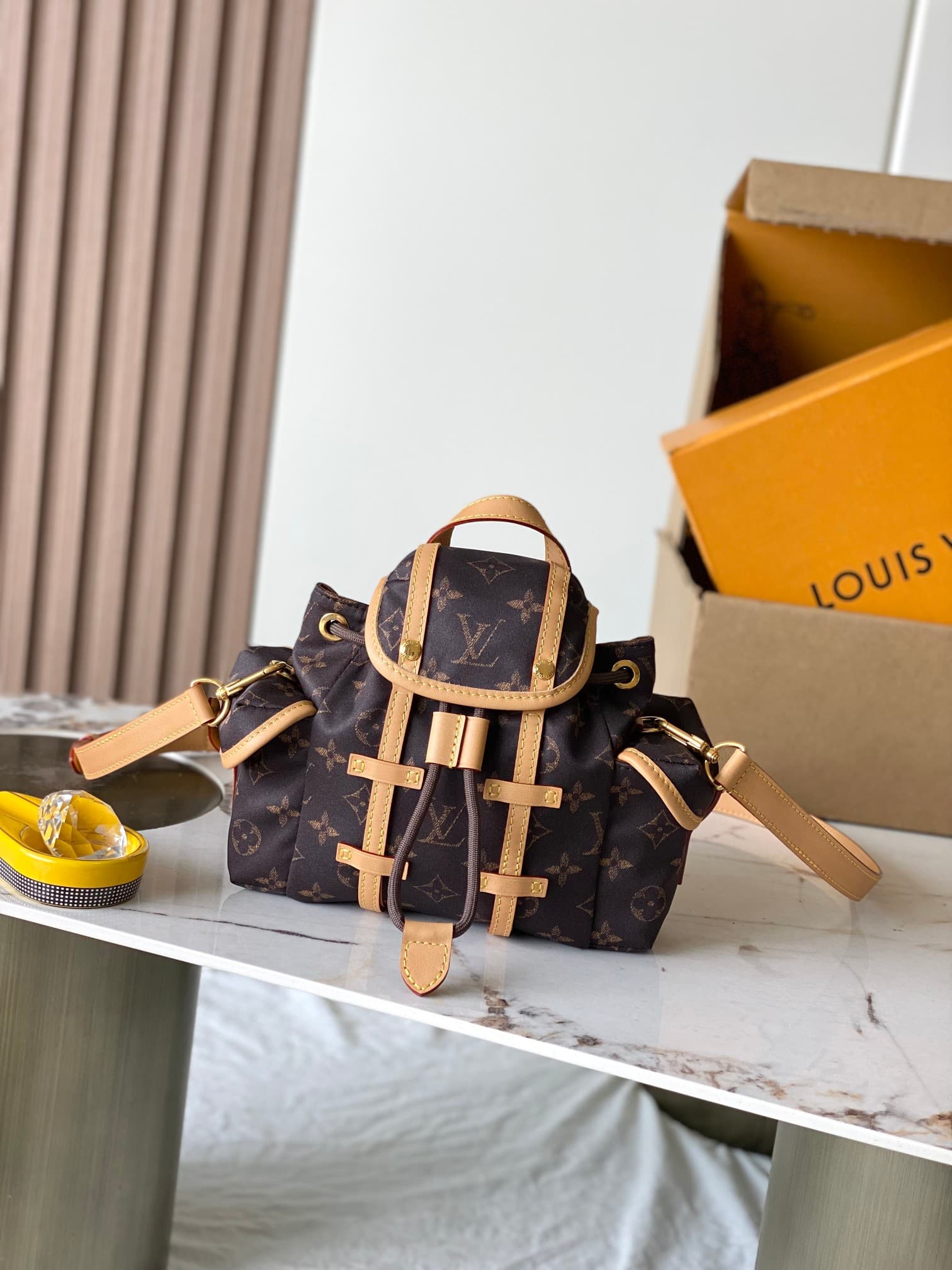 Louis Vuitton Nano Christopher East West Monogram Silk Tech M2A458 TOP