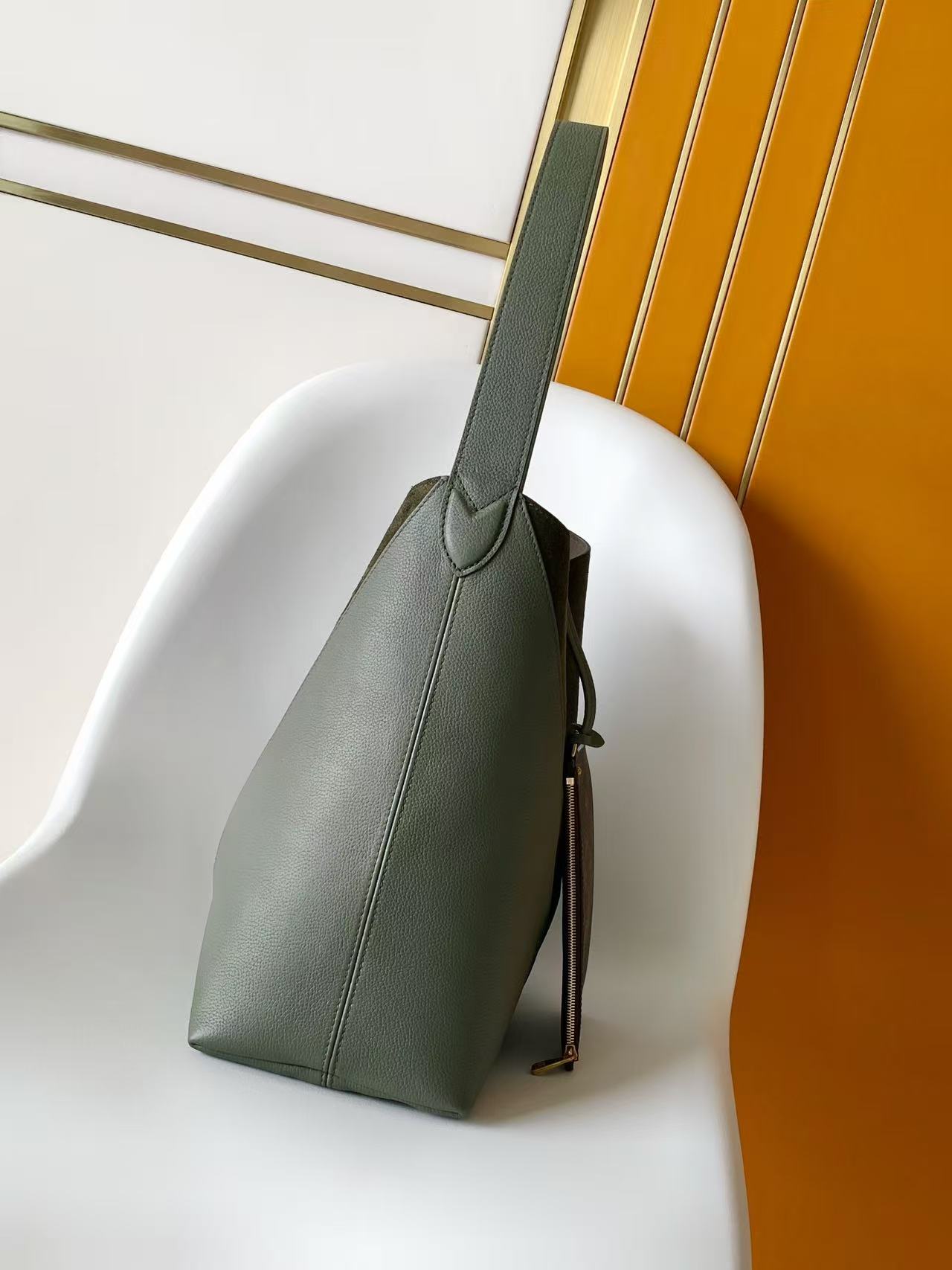 Louis Vuitton Low Key Hobo MM Dark Fango Grained calfskin and suede M29144 High